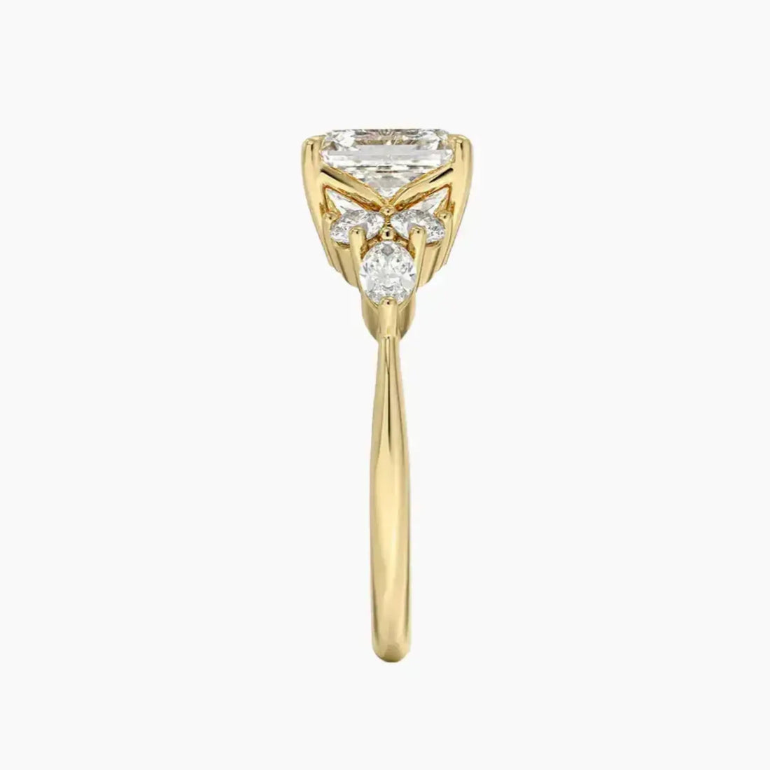 Ingrid Asscher Designer 1.5 Carat Lab Grown Diamond Engagement Ring in 18K Rose Gold