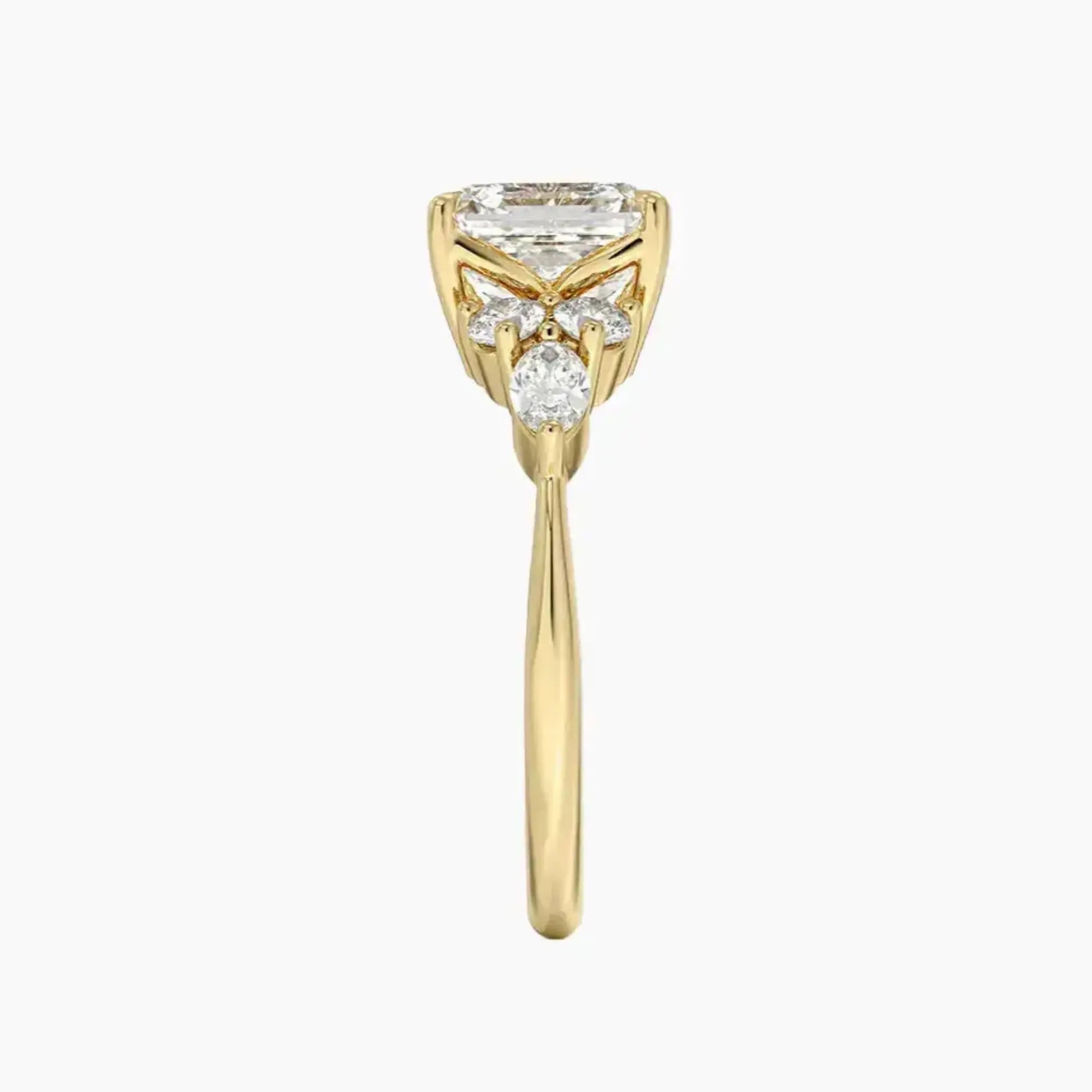 Ingrid Asscher Designer 1.5 Carat Lab Grown Diamond Engagement Ring in 18K White Gold