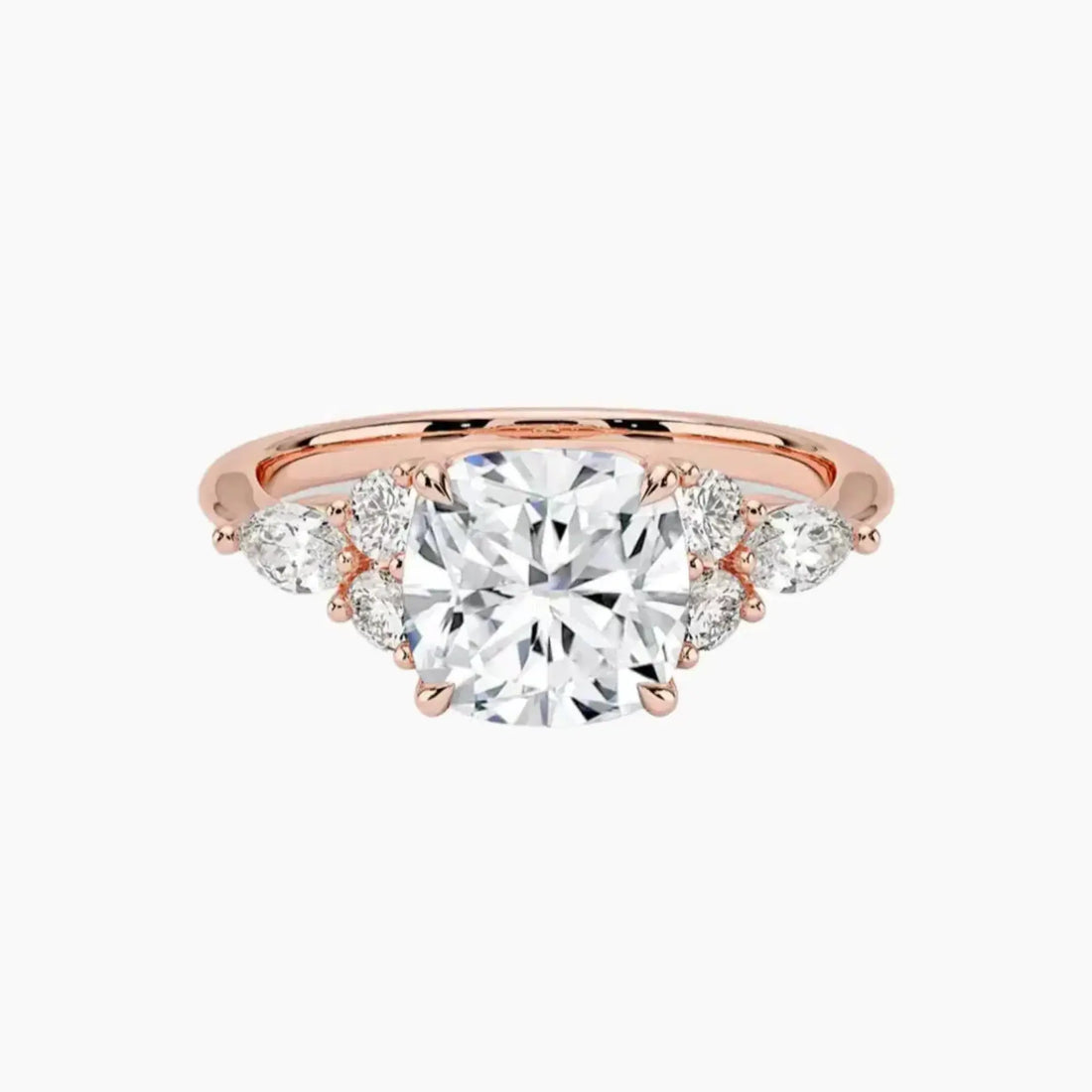 Ingrid Cushion Designer Diamond Ring Setting in 18K White Gold