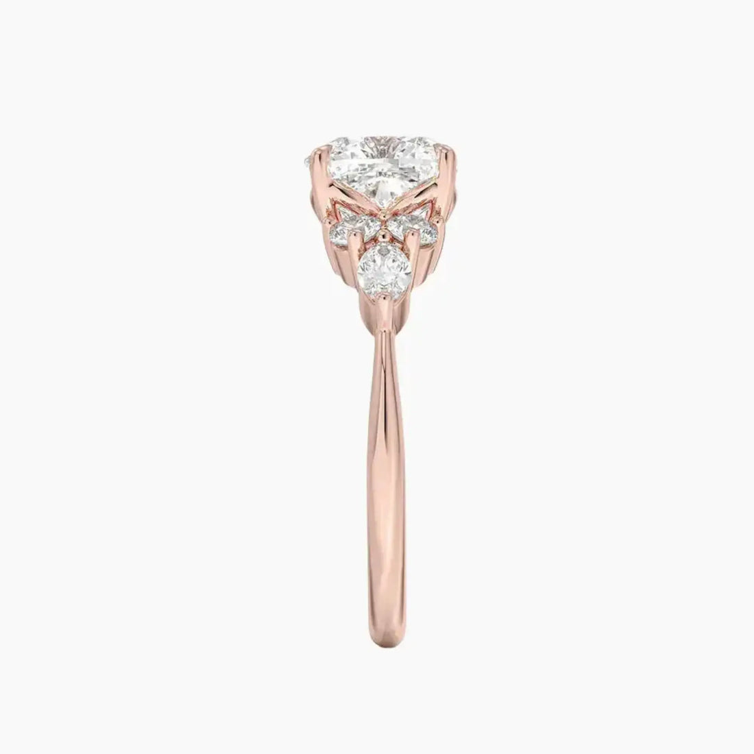 Ingrid Cushion Designer 1 Carat Lab Grown Diamond Engagement Ring in 18K Rose Gold