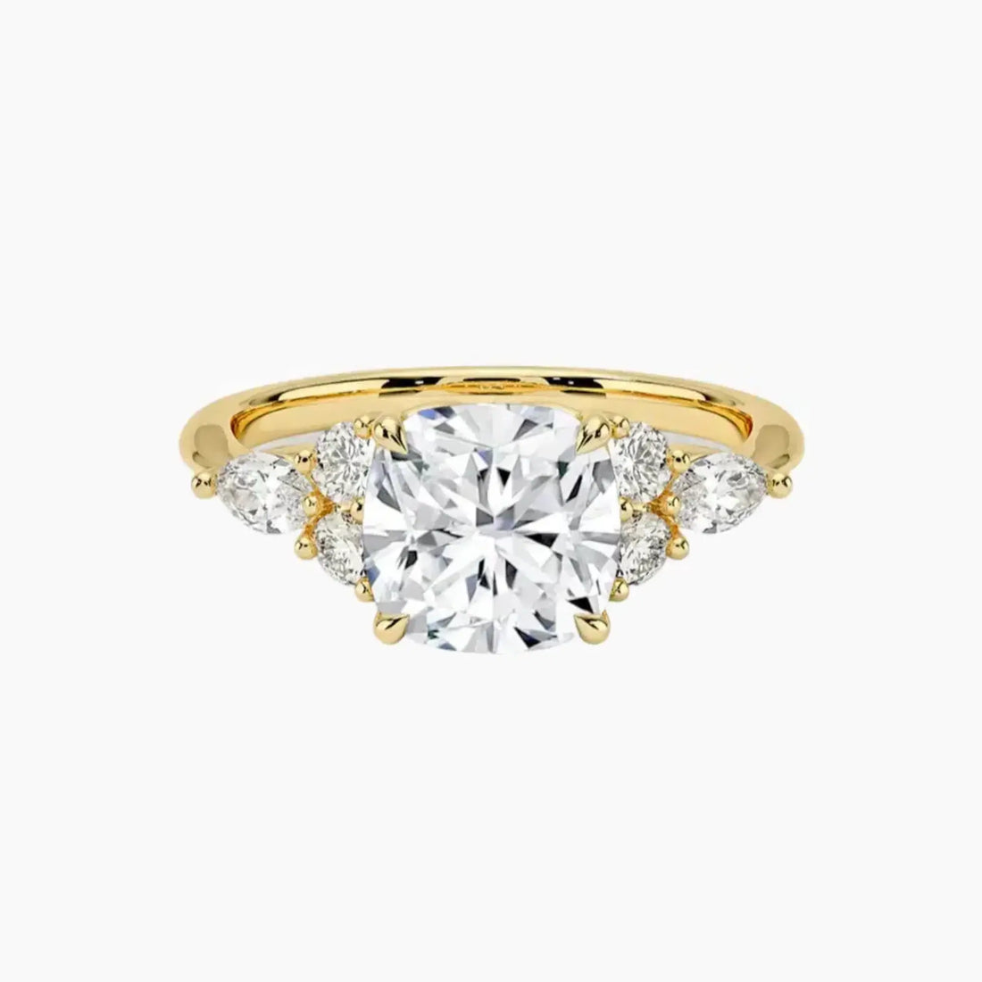 Ingrid Cushion Designer Diamond Ring Setting in 18K Rose Gold
