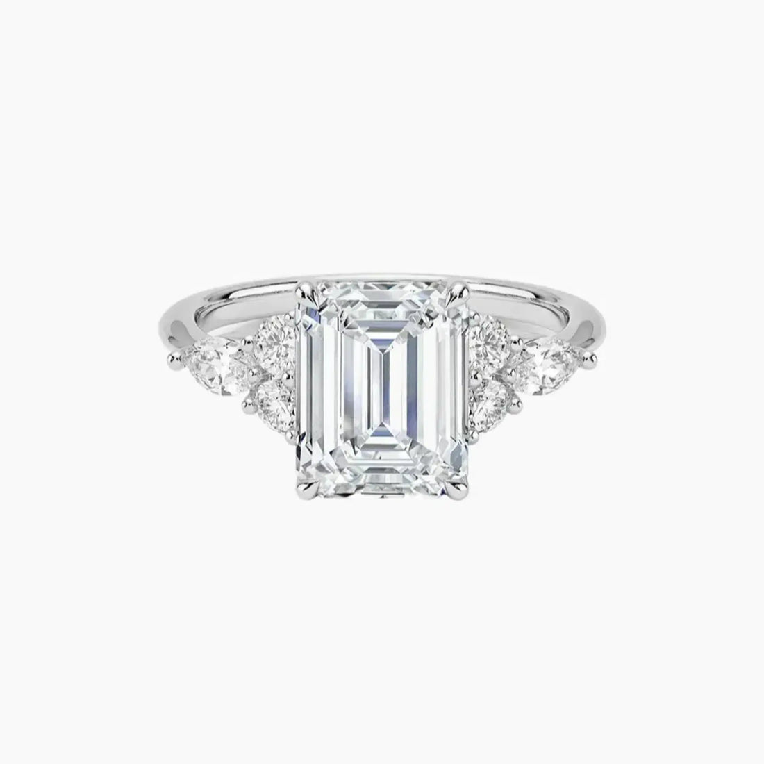 Ingrid Emerald Designer 1.5 Carat Lab Grown Diamond Engagement Ring in 18K Yellow Gold