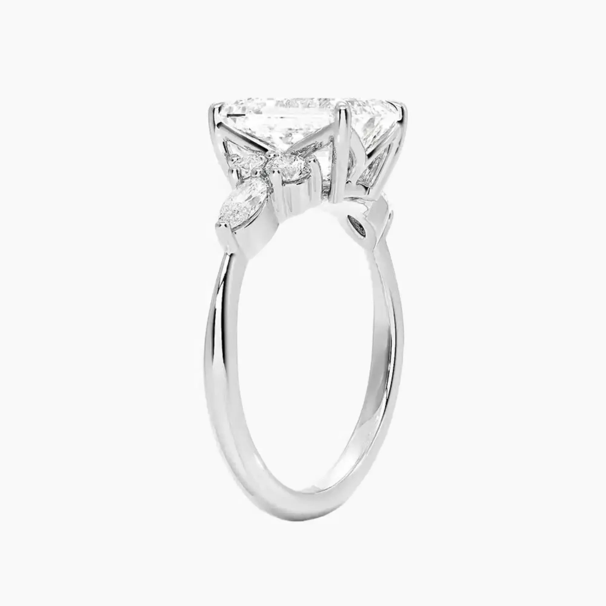 Ingrid Emerald Designer 3 Carat Lab Grown Diamond Engagement Ring in 14K Yellow Gold