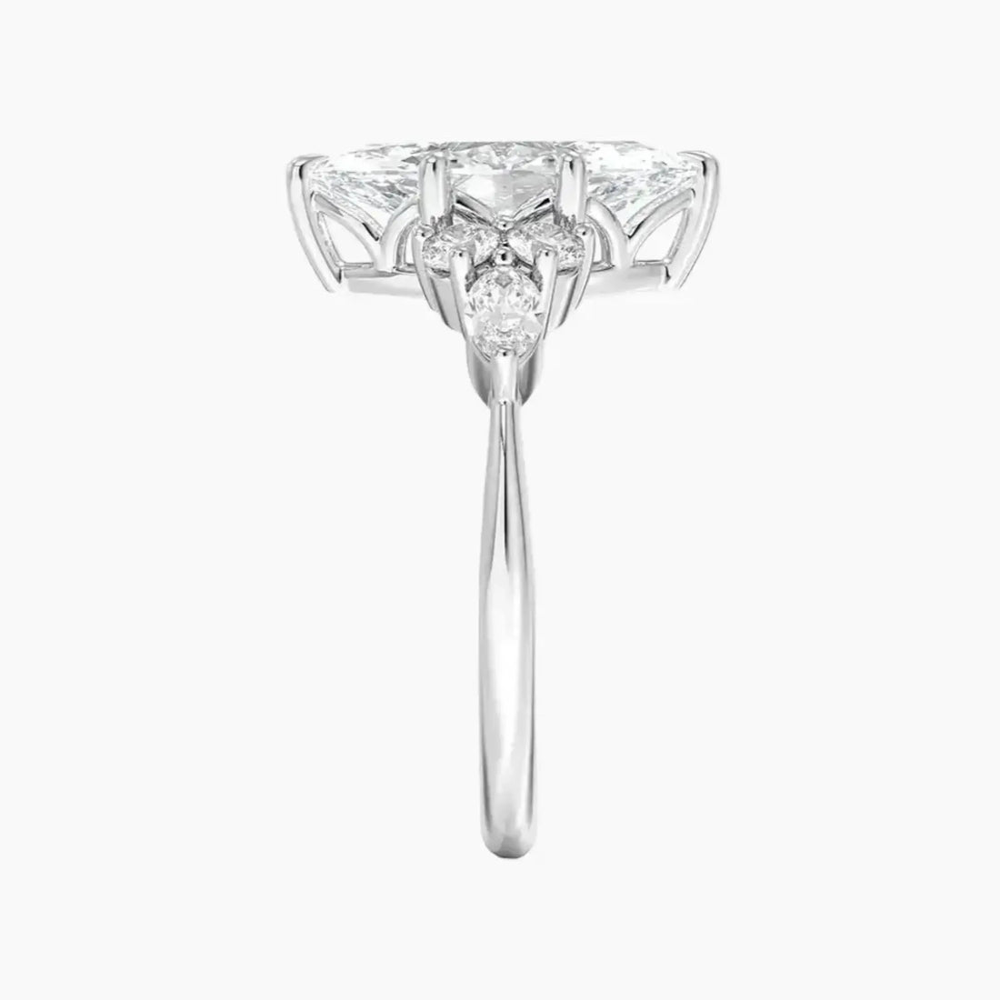 Ingrid Marquise Designer Diamond Ring Setting in 14K Yellow Gold