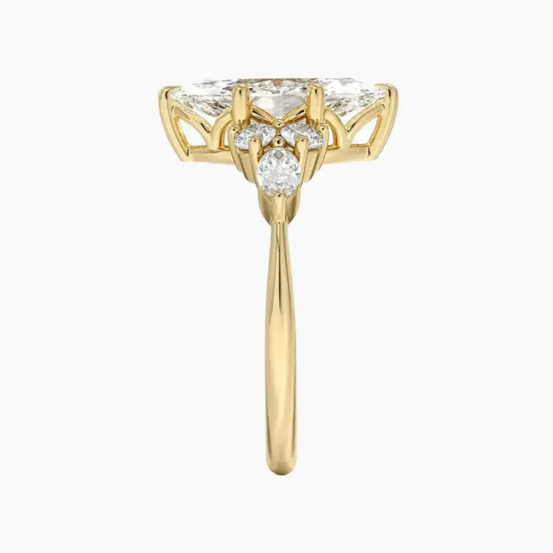Ingrid Marquise Designer 1 Carat Lab Grown Diamond Engagement Ring in 14K Rose Gold