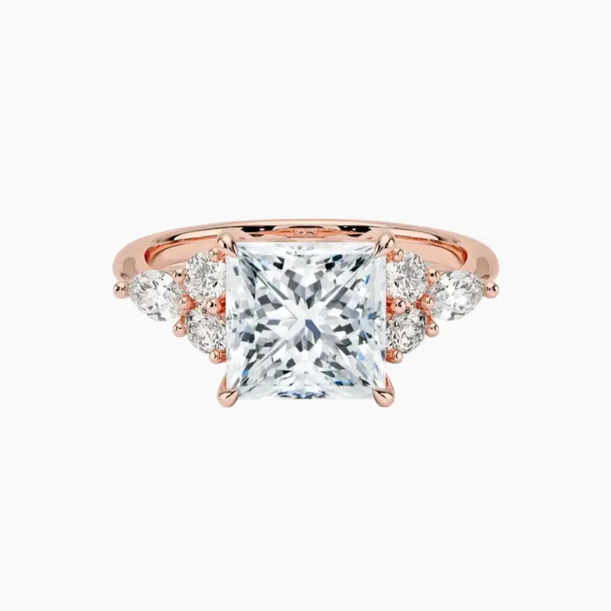 Ingrid Princess Designer 1 Carat Lab Grown Diamond Engagement Ring in 14K Yellow Gold
