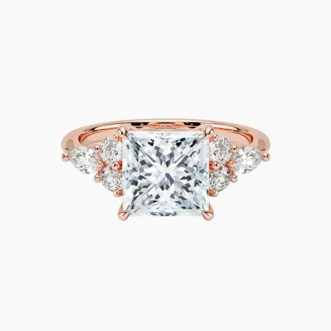 Ingrid Princess Designer 1.5 Carat Lab Grown Diamond Engagement Ring in 14K White Gold