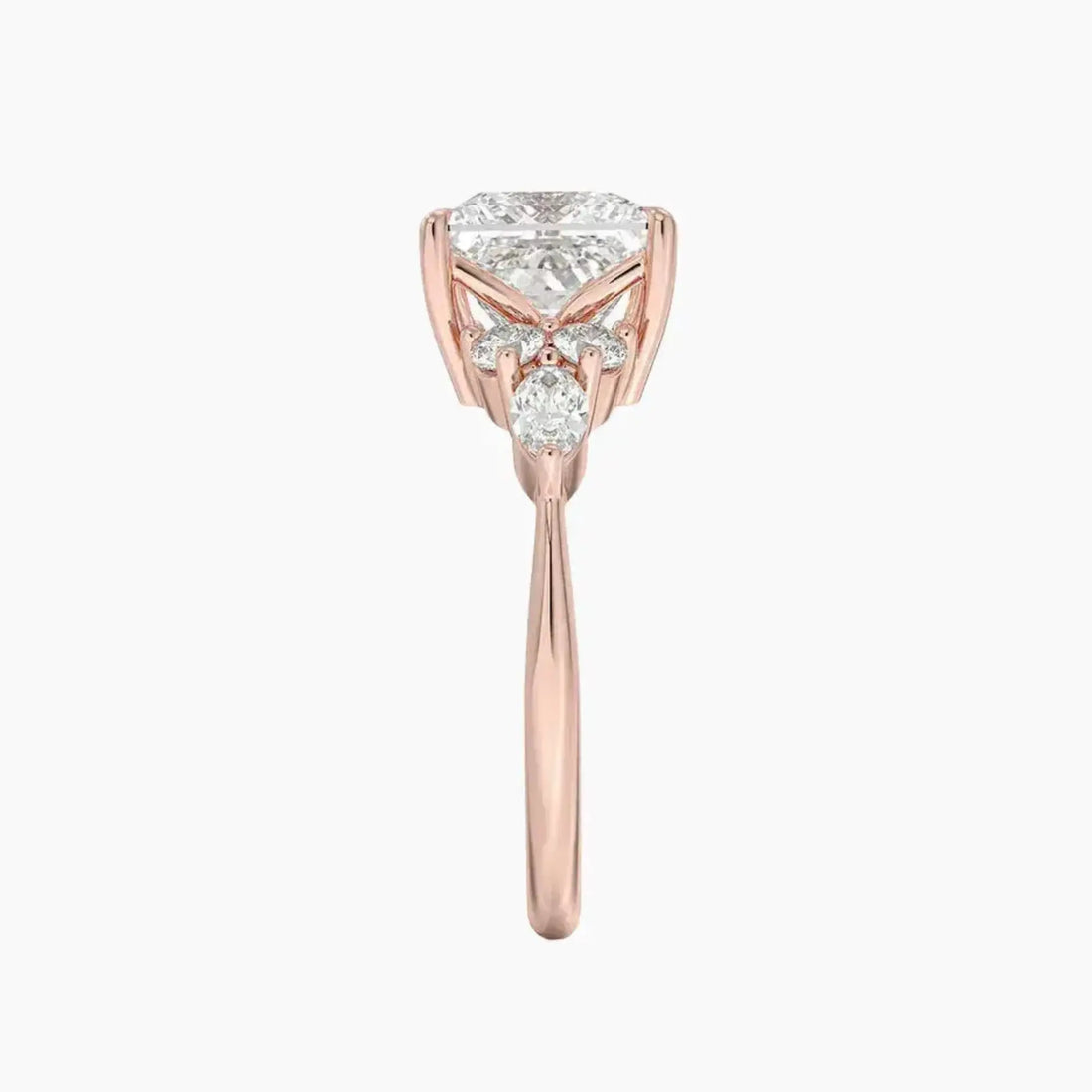 Ingrid Princess Designer 1 Carat Lab Grown Diamond Engagement Ring in 18K Rose Gold
