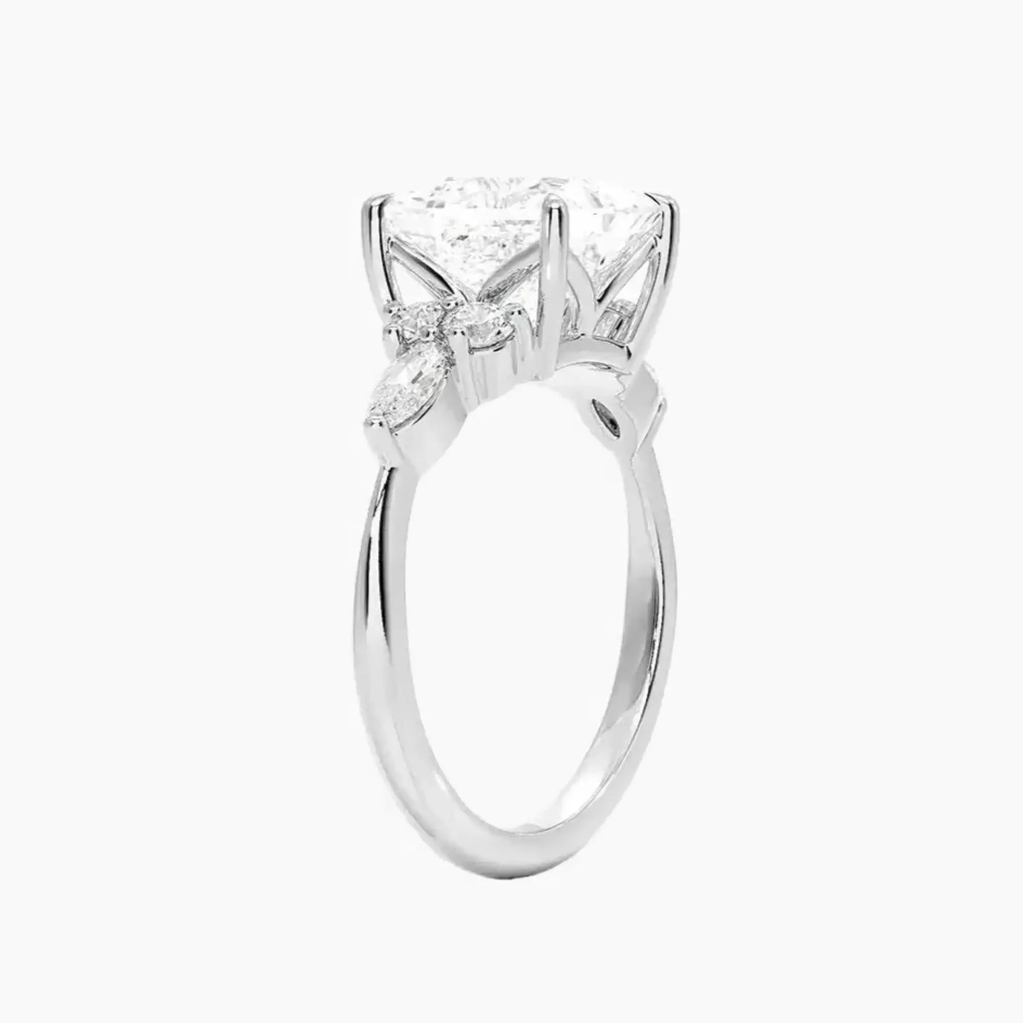 Ingrid Princess Designer 2.5 Carat Lab Grown Diamond Engagement Ring in 14K White Gold