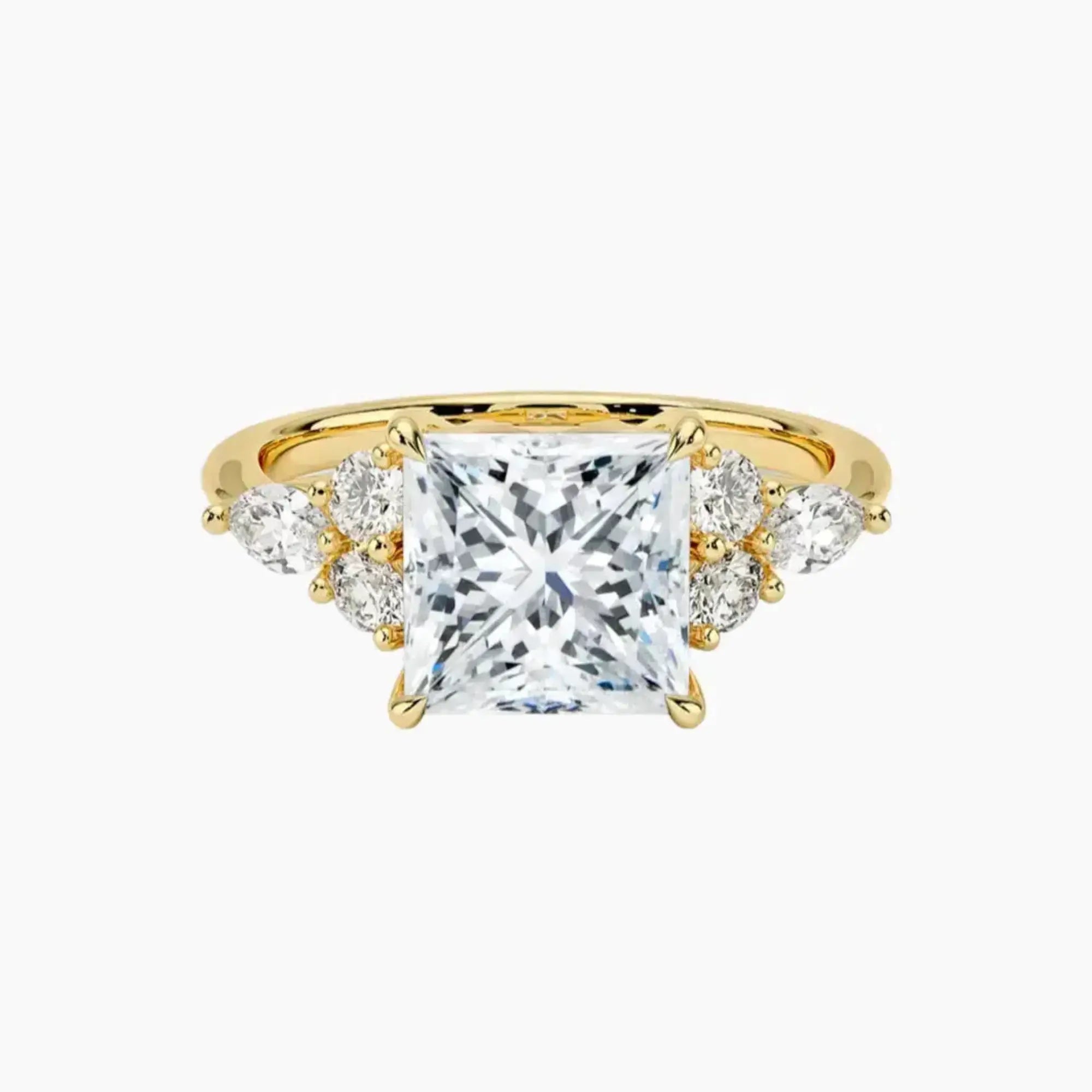 Ingrid Princess Designer 3 Carat Lab Grown Diamond Engagement Ring in 18K Rose Gold