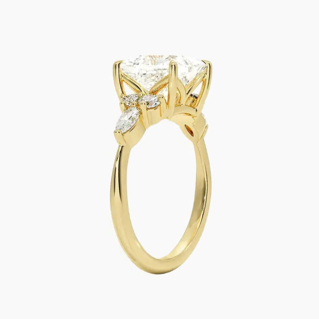 Ingrid Princess Designer 3 Carat Lab Grown Diamond Engagement Ring in 14K Rose Gold