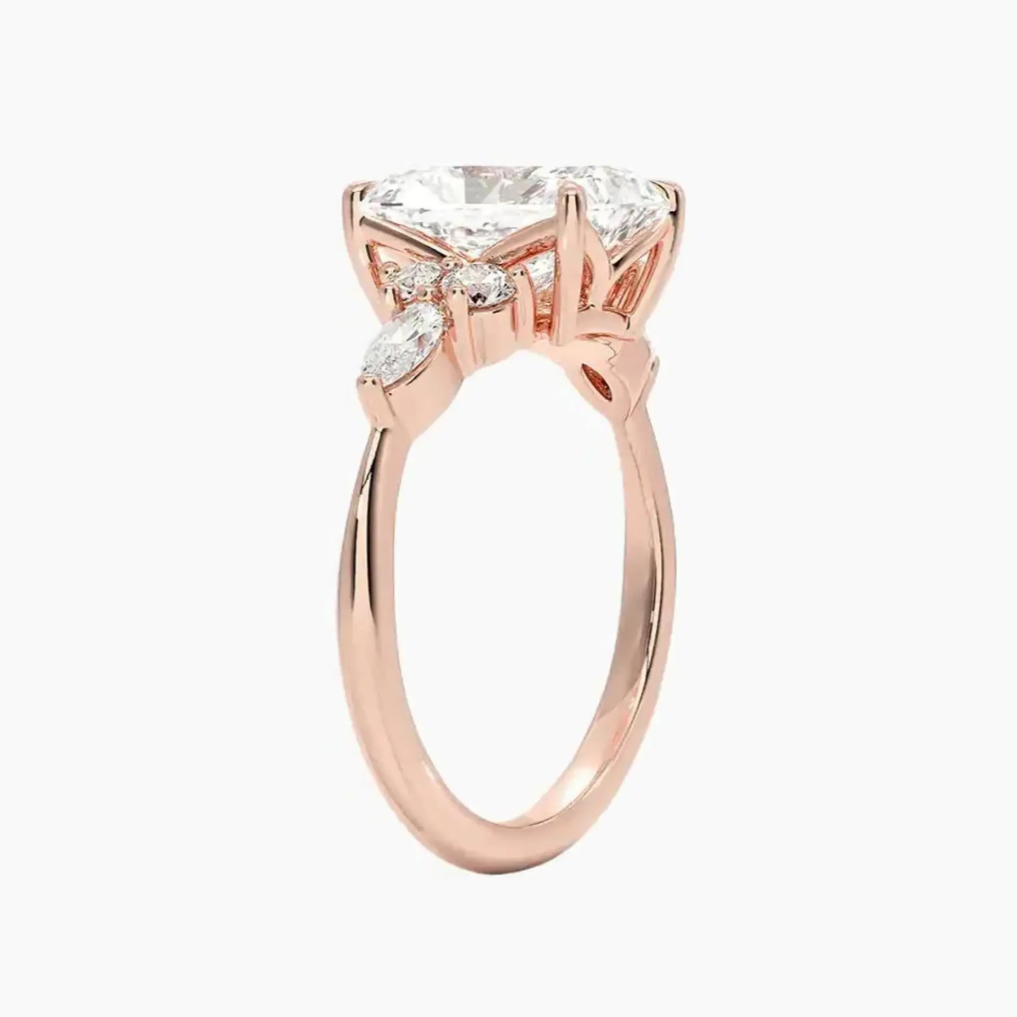 Ingrid Radiant Designer 1 Carat Lab Grown Diamond Engagement Ring in 14K White Gold