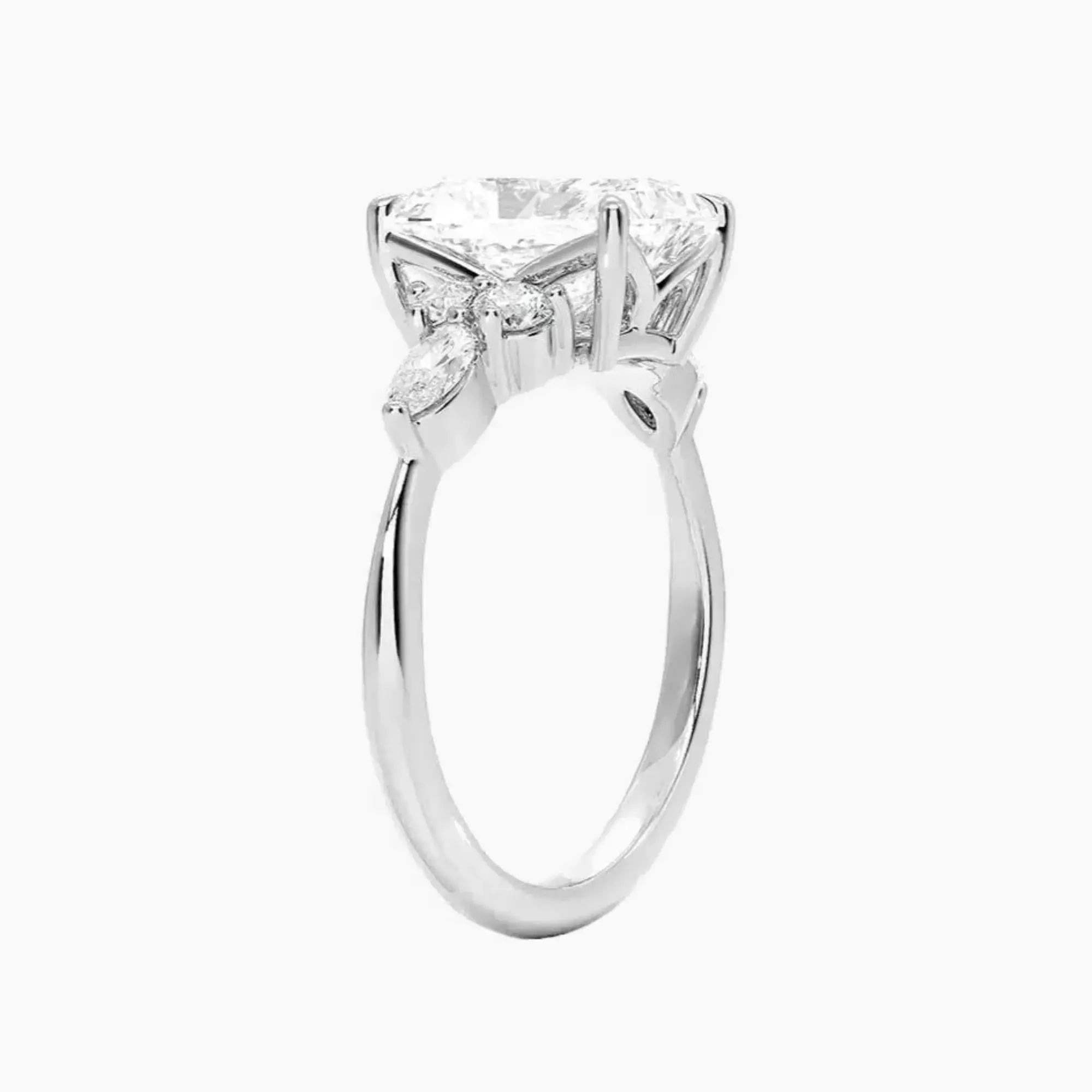 Ingrid Radiant Designer 3 Carat Lab Grown Diamond Engagement Ring in 14K Yellow Gold