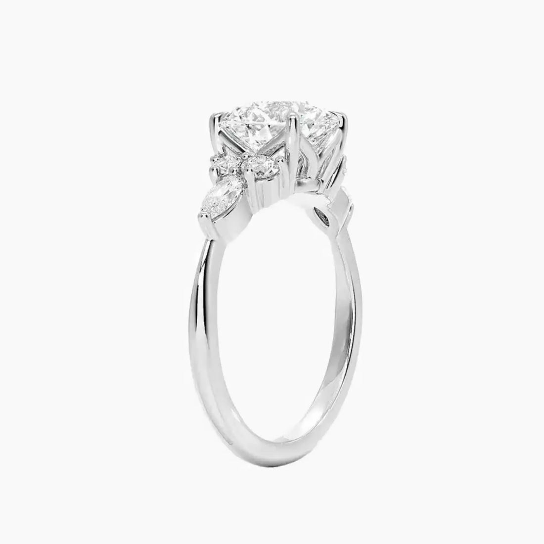 Ingrid Round Designer 1.5 Carat Lab Grown Diamond Engagement Ring in 18K Yellow Gold