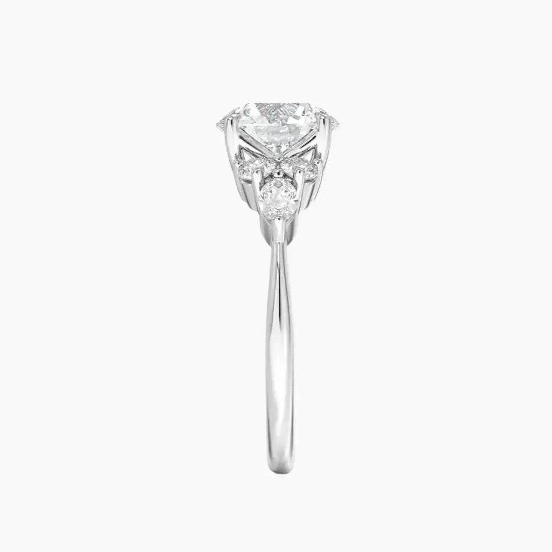 Ingrid Round Designer 2.5 Carat Lab Grown Diamond Engagement Ring in 14K Yellow Gold