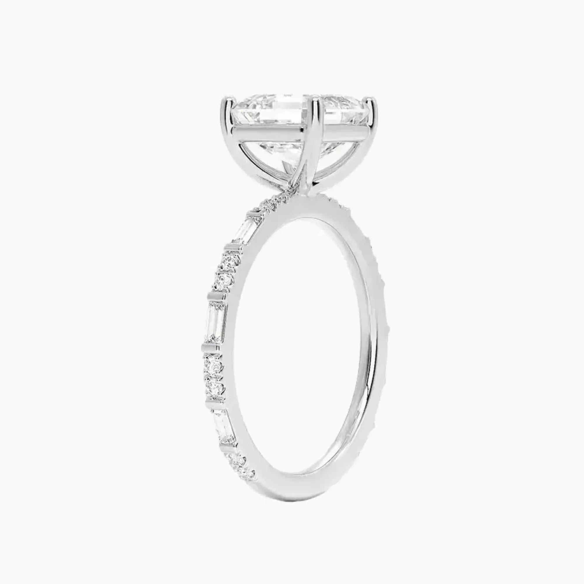 Evelina Asscher Designer 2.5 Carat Lab Grown Diamond Engagement Ring in 14K Yellow Gold