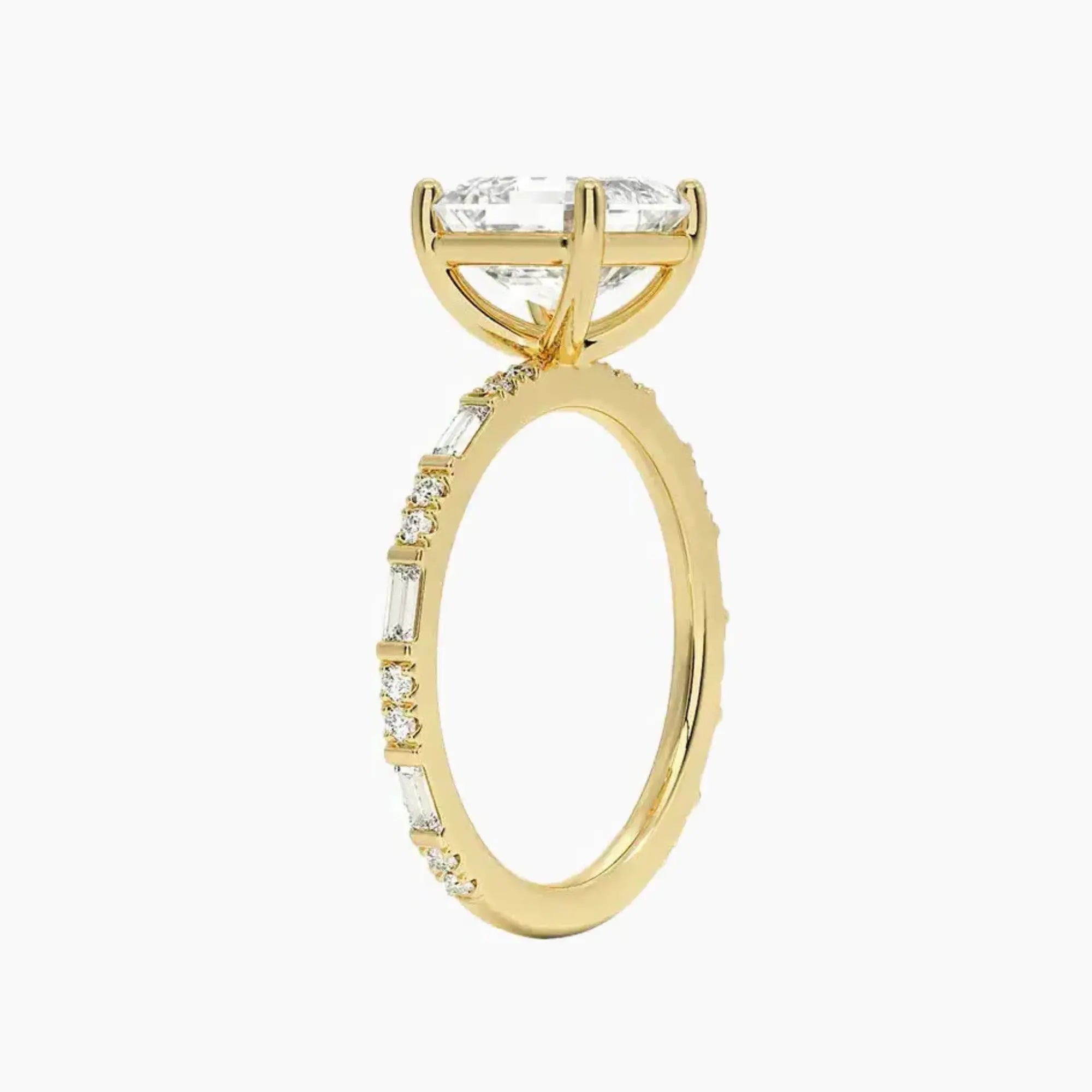 Evelina Asscher Designer Diamond Ring Setting in 14K Rose Gold