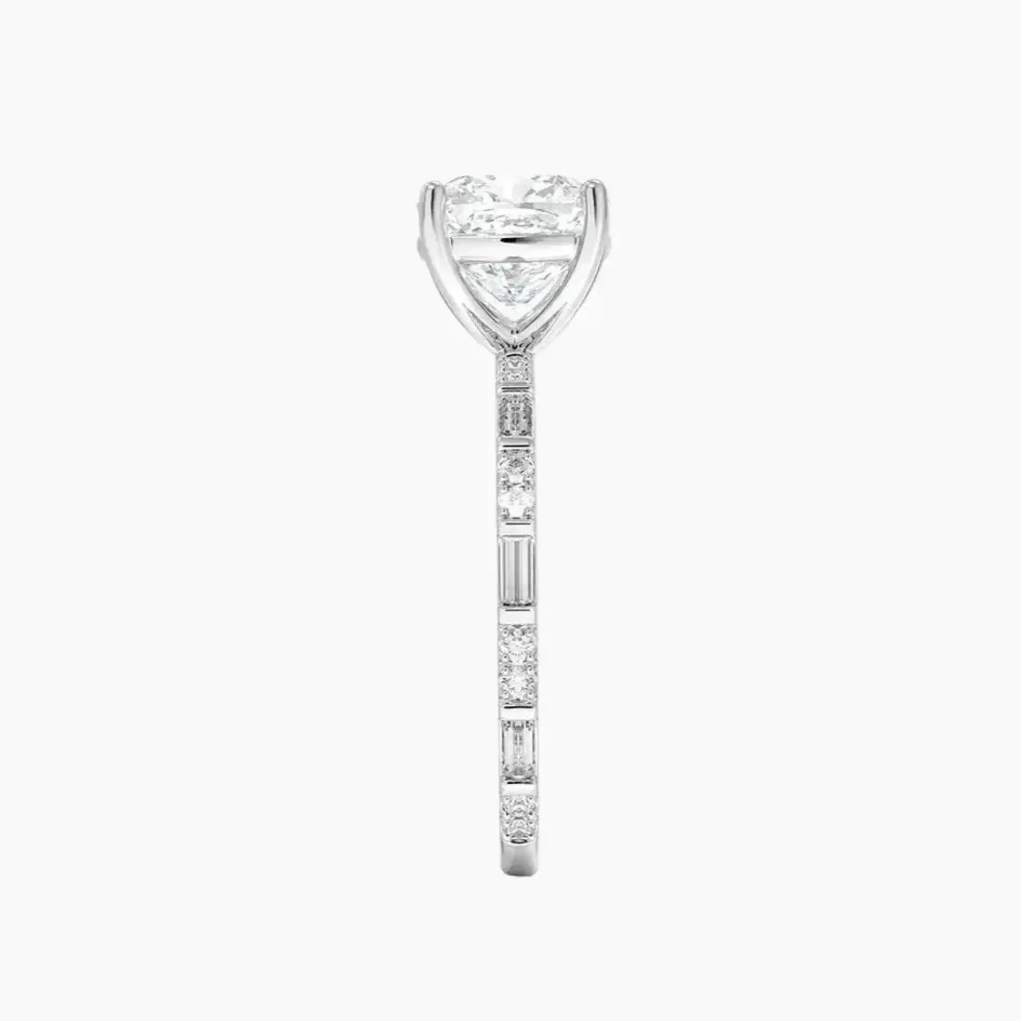 Evelina Cushion Designer Diamond Ring Setting in 18K Yellow Gold