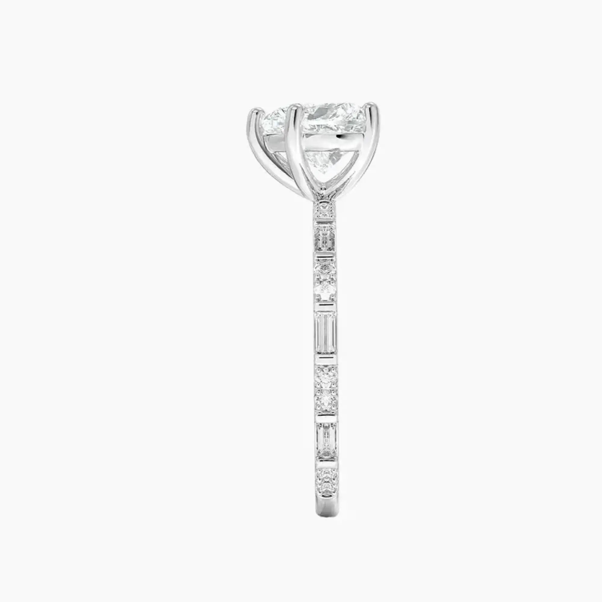 Evelina Heart Designer 1 Carat Lab Grown Diamond Engagement Ring in 14K Rose Gold