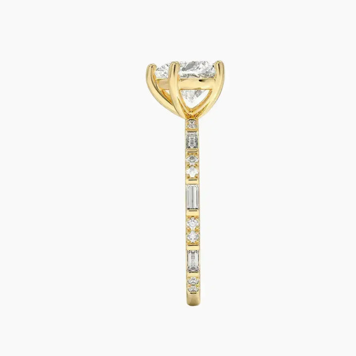 Evelina Heart Designer 3 Carat Lab Grown Diamond Engagement Ring in 18K Rose Gold