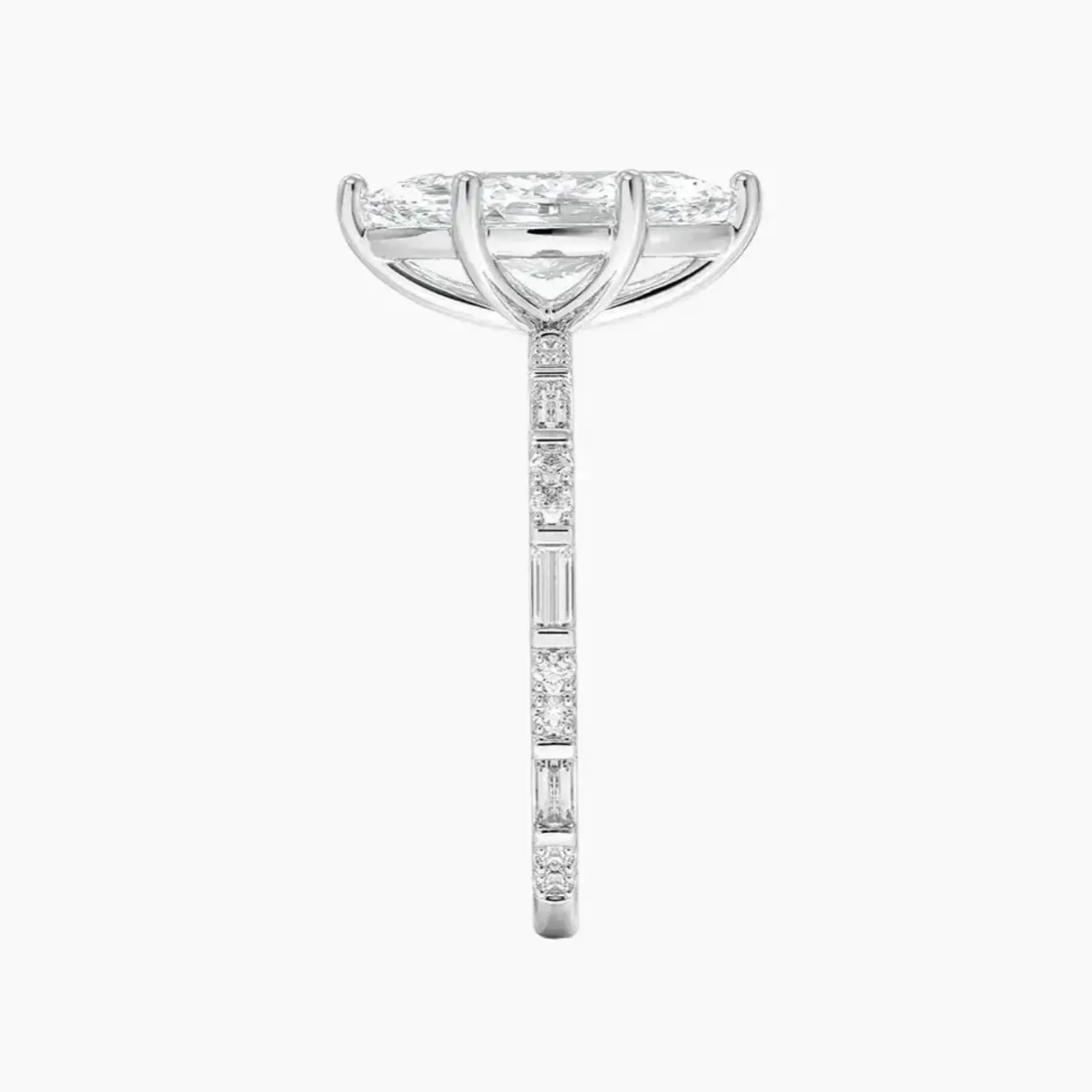 Evelina Marquise Designer 1 Carat Lab Grown Diamond Engagement Ring in 18K Rose Gold