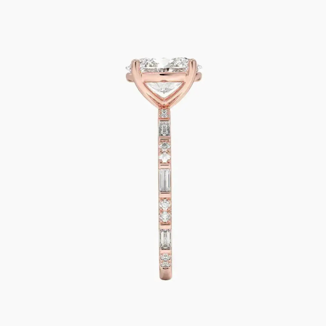 Evelina Oval Designer 1.5 Carat Lab Grown Diamond Engagement Ring in 14K White Gold