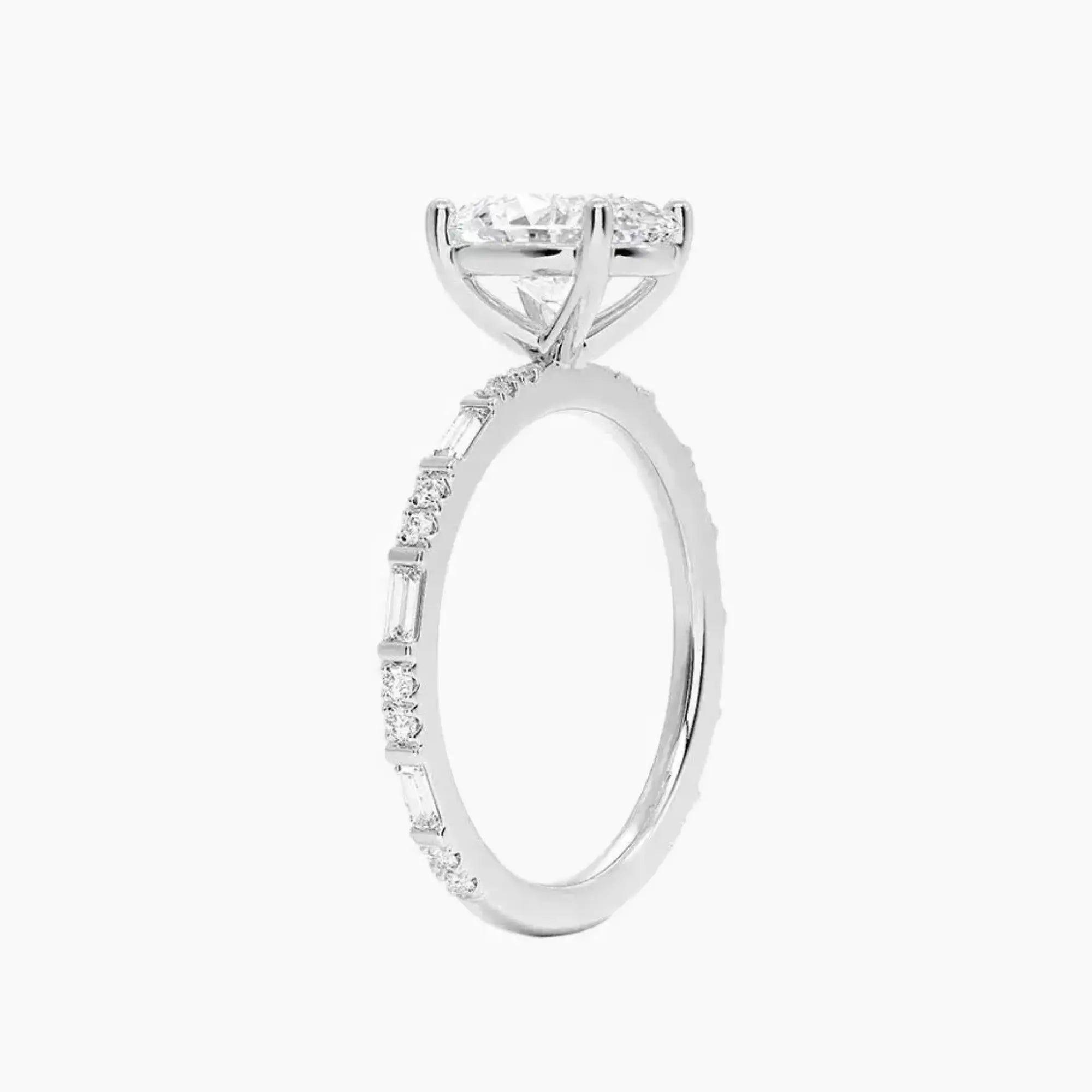 Evelina Oval Designer 2 Carat Lab Grown Diamond Engagement Ring in 14K Yellow Gold