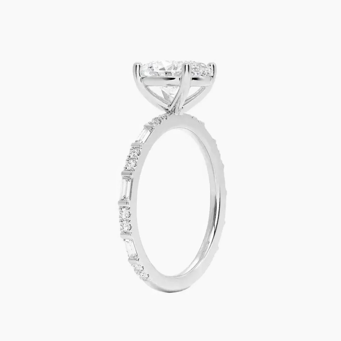 Evelina Oval Designer 1.5 Carat Lab Grown Diamond Engagement Ring in 14K Yellow Gold
