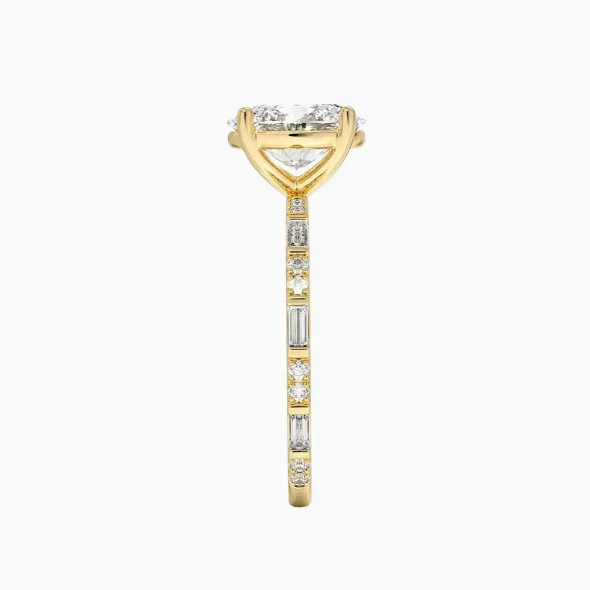 Evelina Oval Designer 1.5 Carat Lab Grown Diamond Engagement Ring in 14K Rose Gold