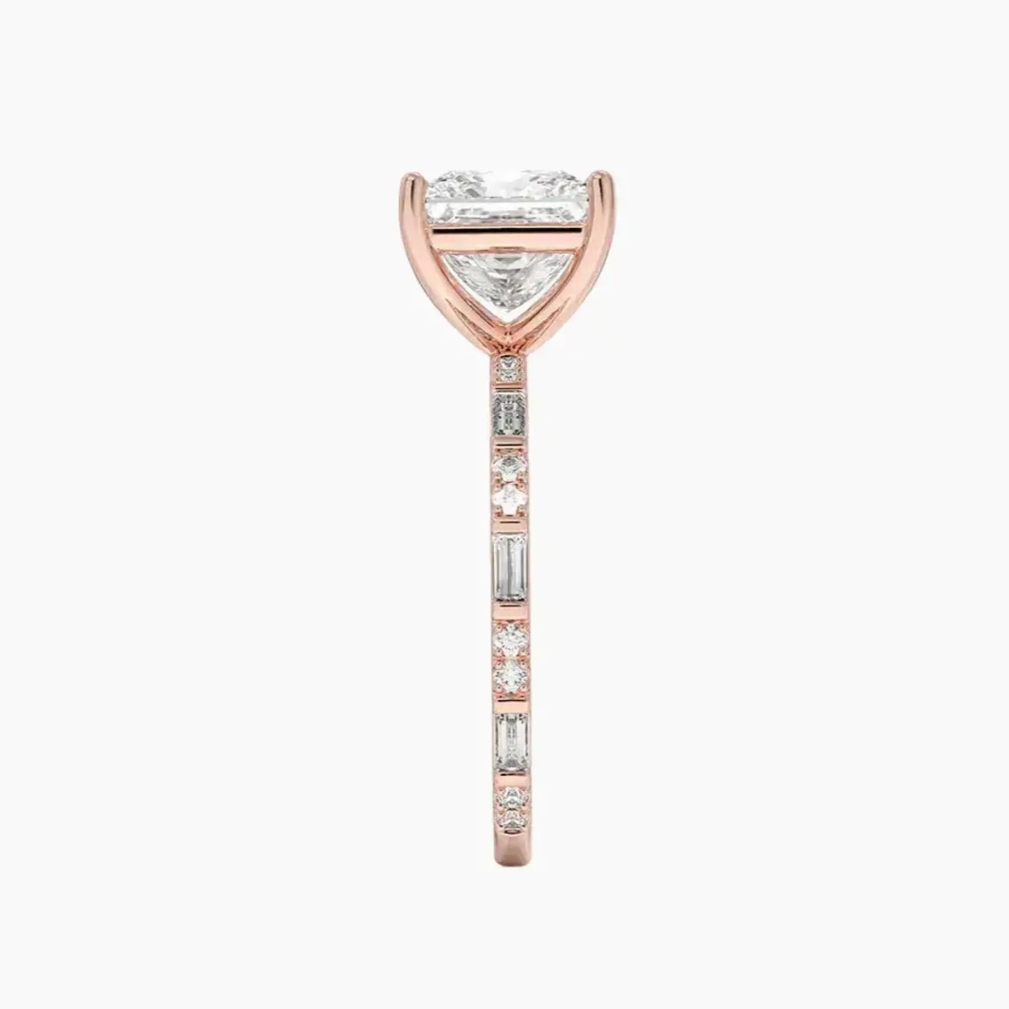 Evelina Princess Designer 1 Carat Lab Grown Diamond Engagement Ring in 14K White Gold