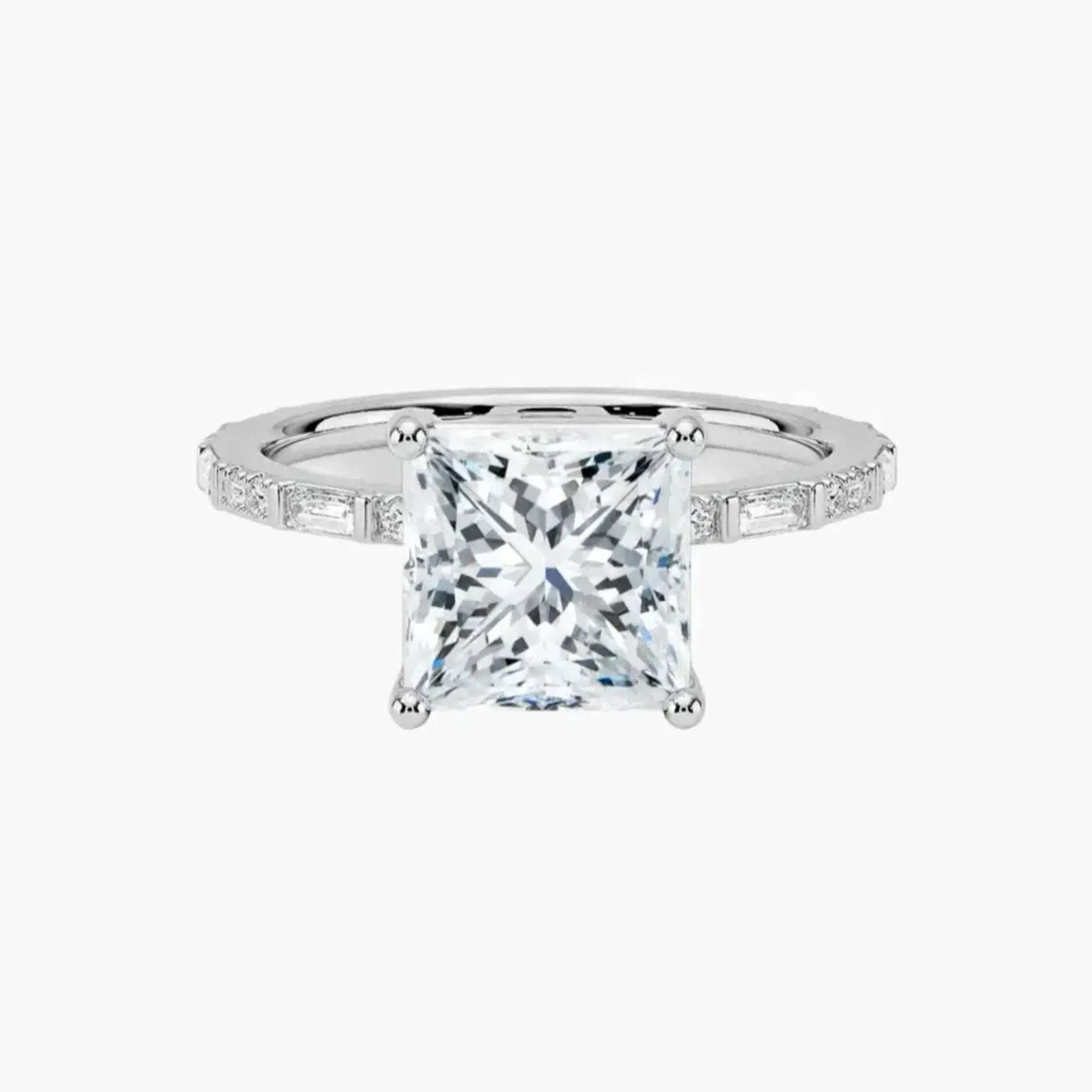 Evelina Princess Designer 2 Carat Lab Grown Diamond Engagement Ring in 18K Rose Gold