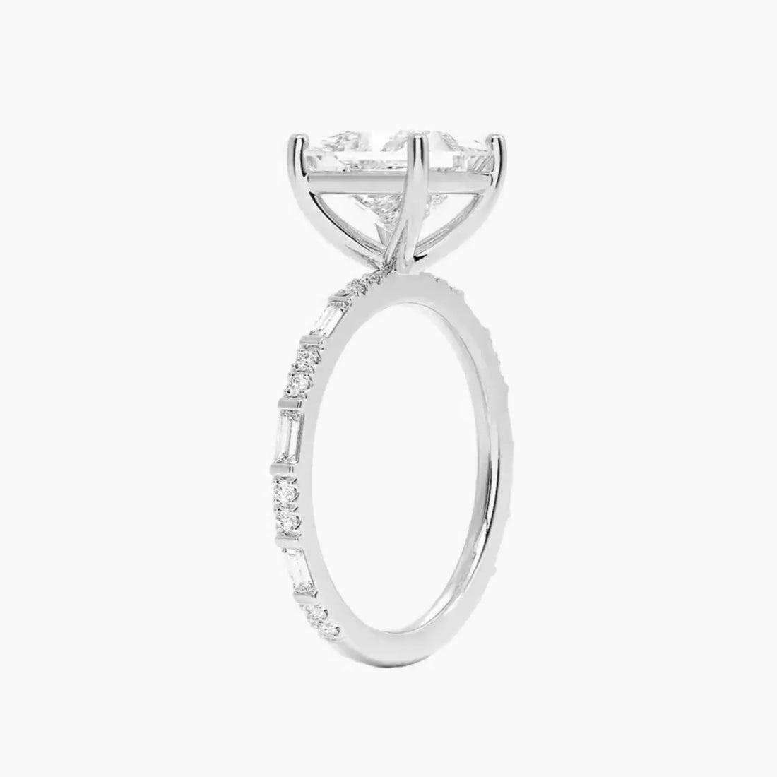 Evelina Princess Designer 1 Carat Lab Grown Diamond Engagement Ring in 14K Yellow Gold
