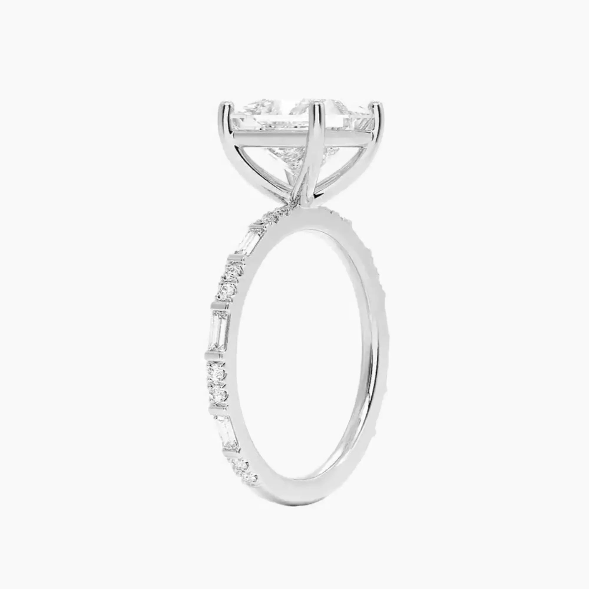 Evelina Princess Designer 1.5 Carat Lab Grown Diamond Engagement Ring in 18K Rose Gold