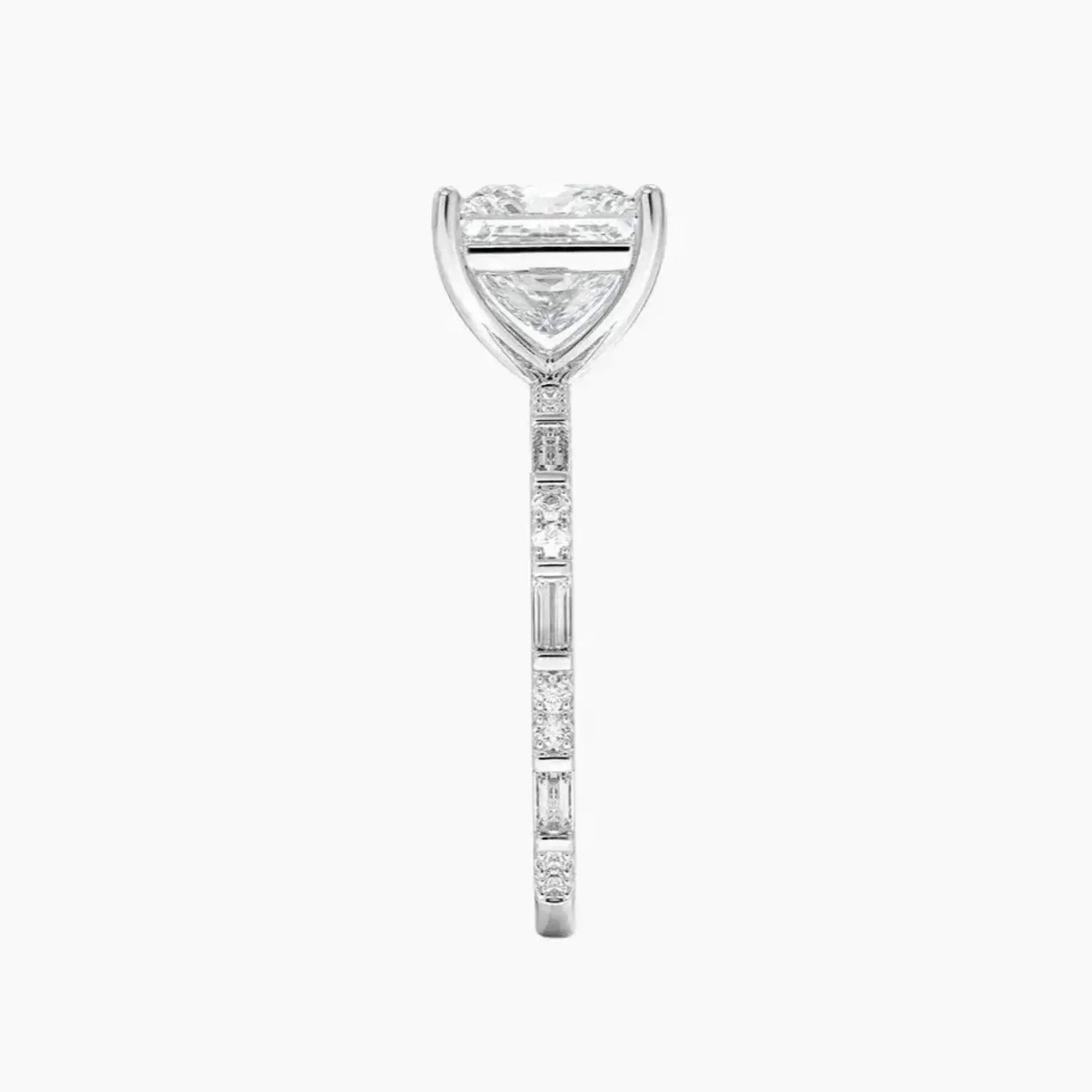 Evelina Princess Designer 2.5 Carat Lab Grown Diamond Engagement Ring in 18K Yellow Gold