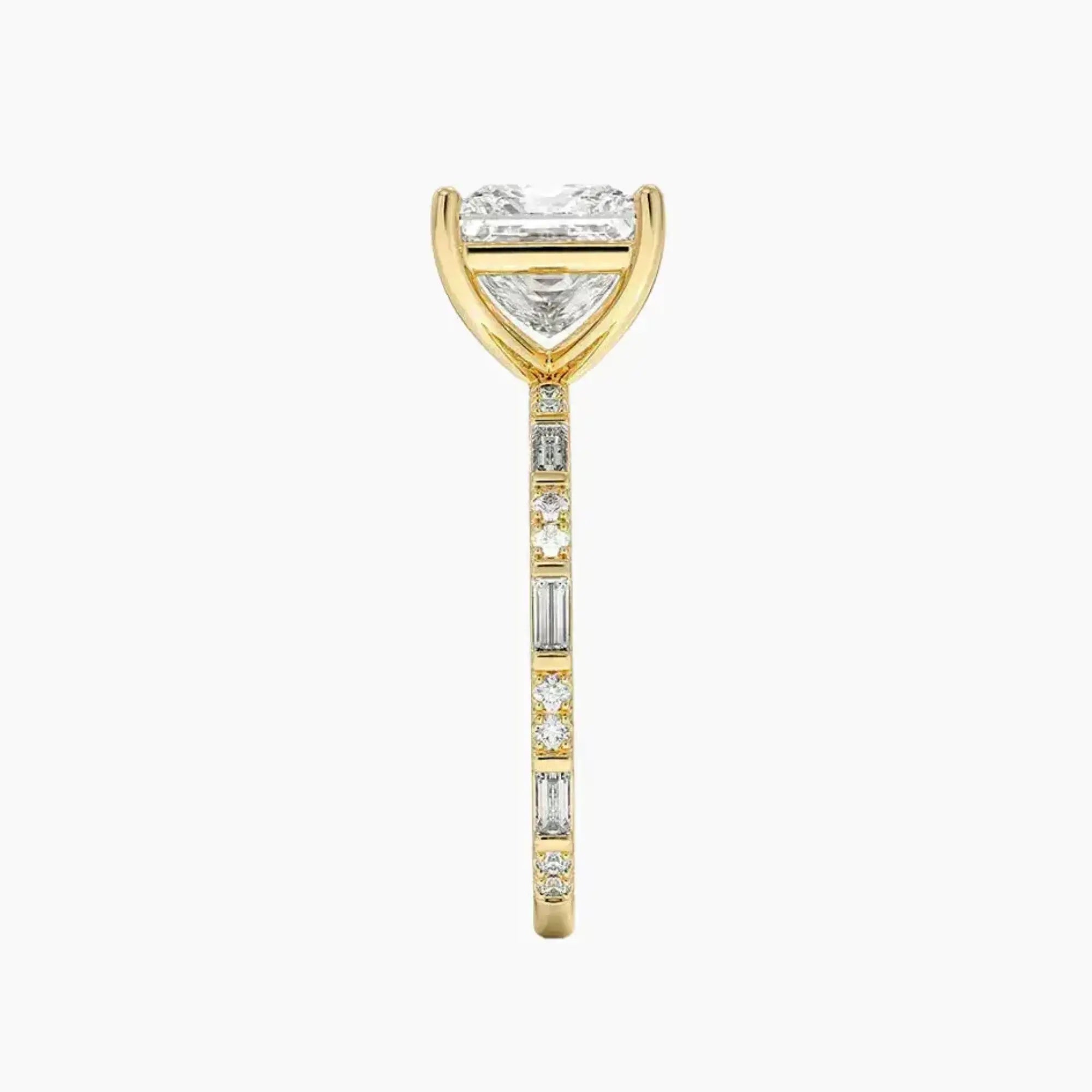 Evelina Princess Designer 1 Carat Lab Grown Diamond Engagement Ring in 18K White Gold