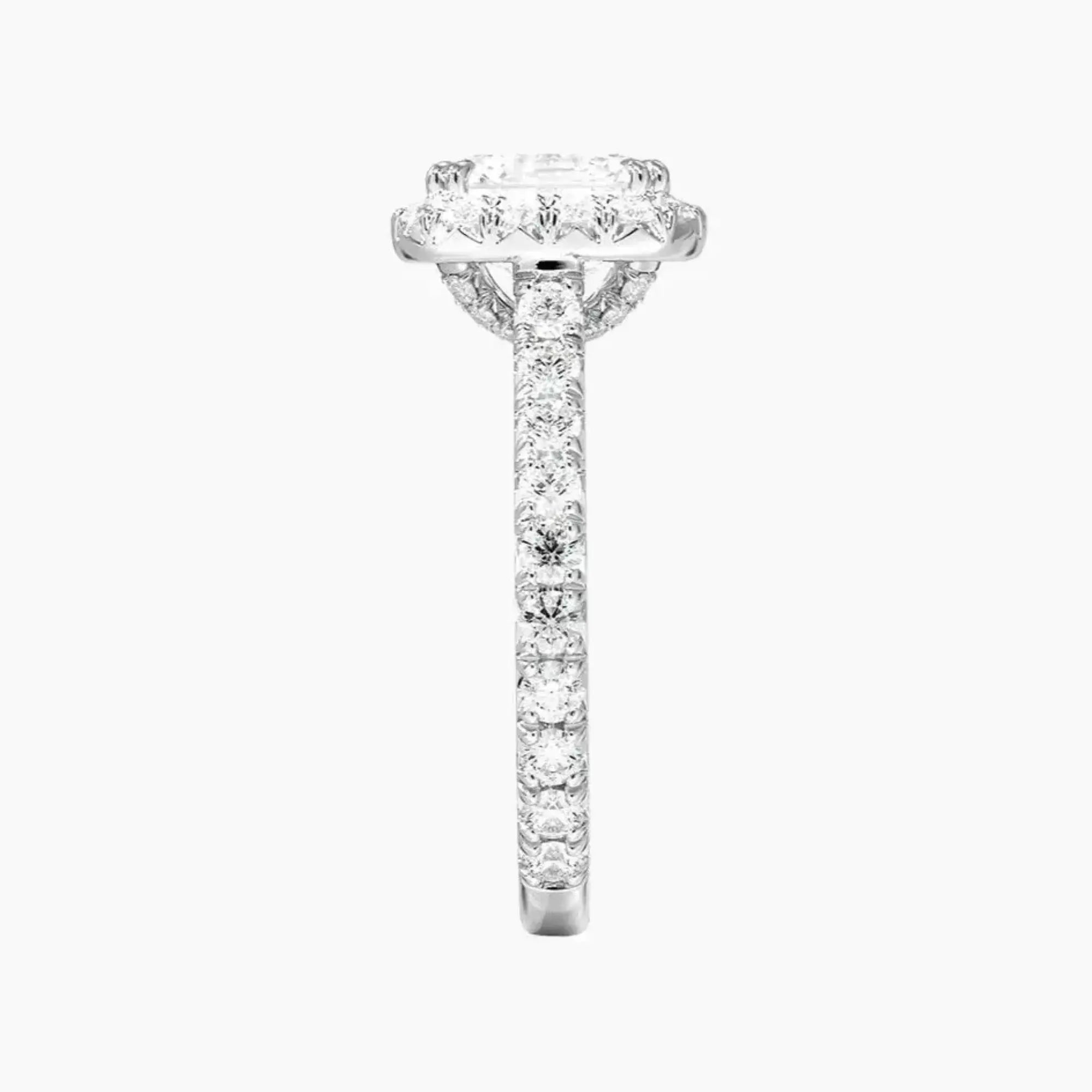 Ophelia Asscher Hidden Halo 1 Carat Lab Grown Diamond Engagement Ring in 14K Rose Gold