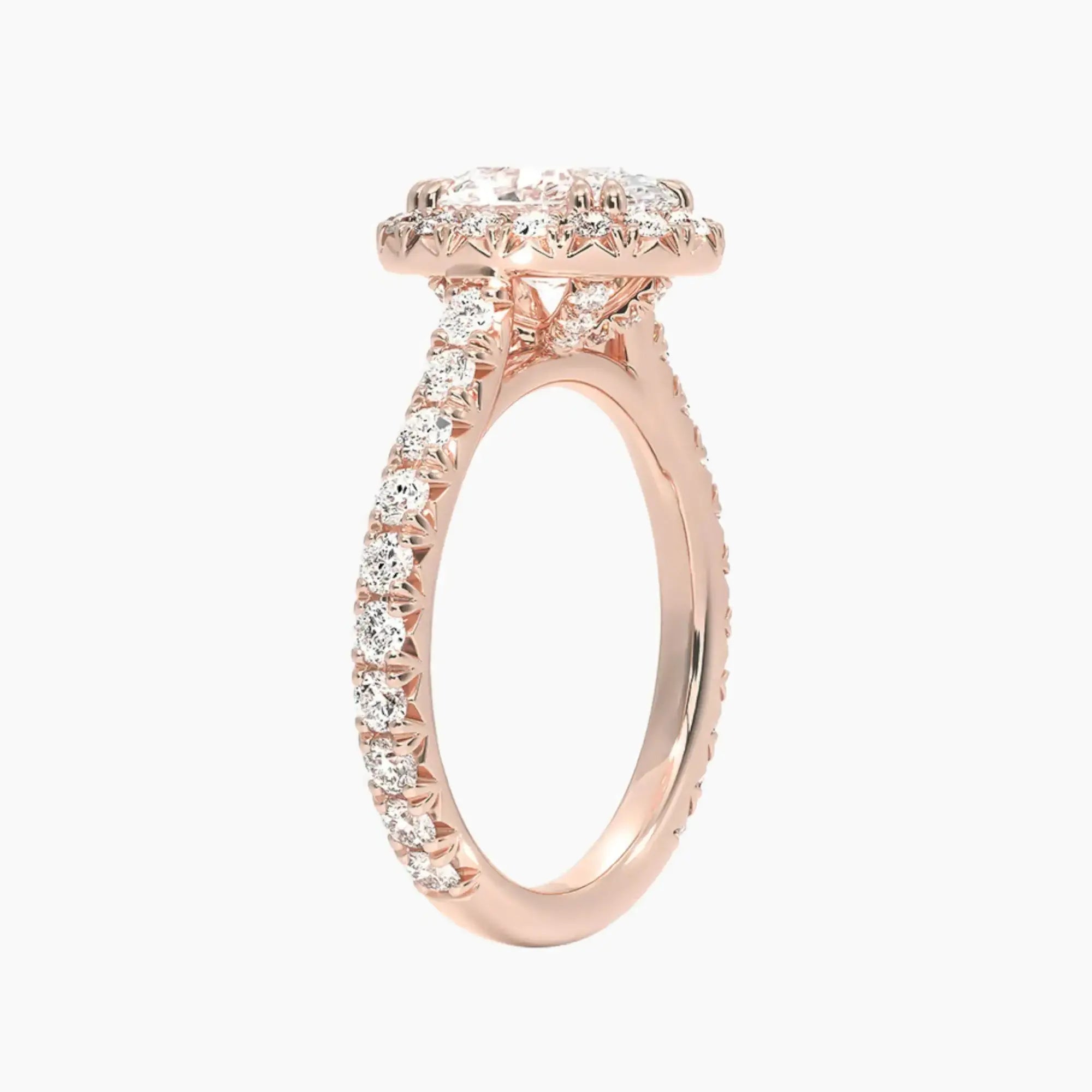 Ophelia Oval Hidden Halo 2.5 Carat Lab Grown Diamond Engagement Ring in 18K Yellow Gold