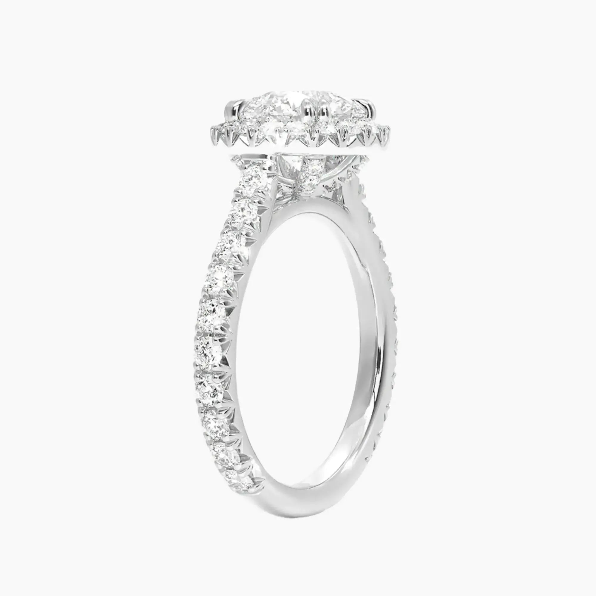 Ophelia Round Hidden Halo 1.5 Carat Lab Grown Diamond Engagement Ring in 14K Yellow Gold