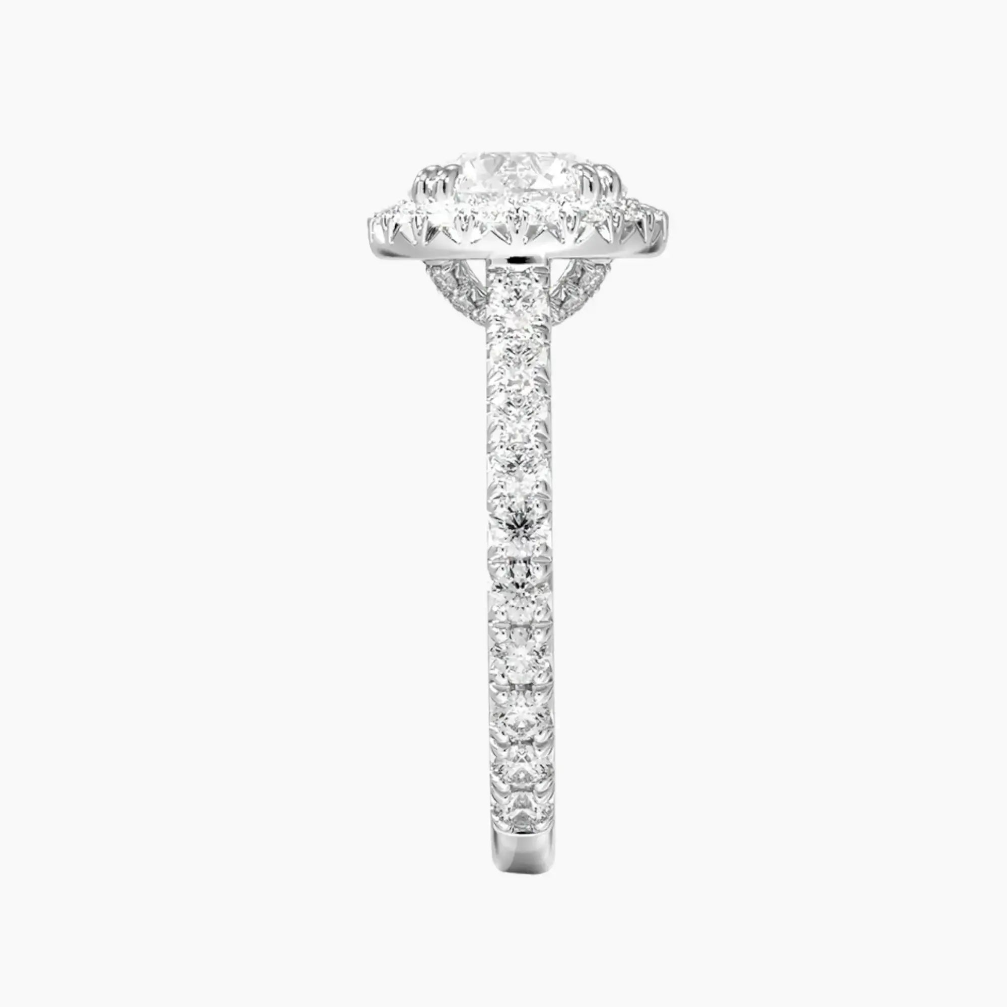 Ophelia Round Hidden Halo 1 Carat Lab Grown Diamond Engagement Ring in 14K Yellow Gold