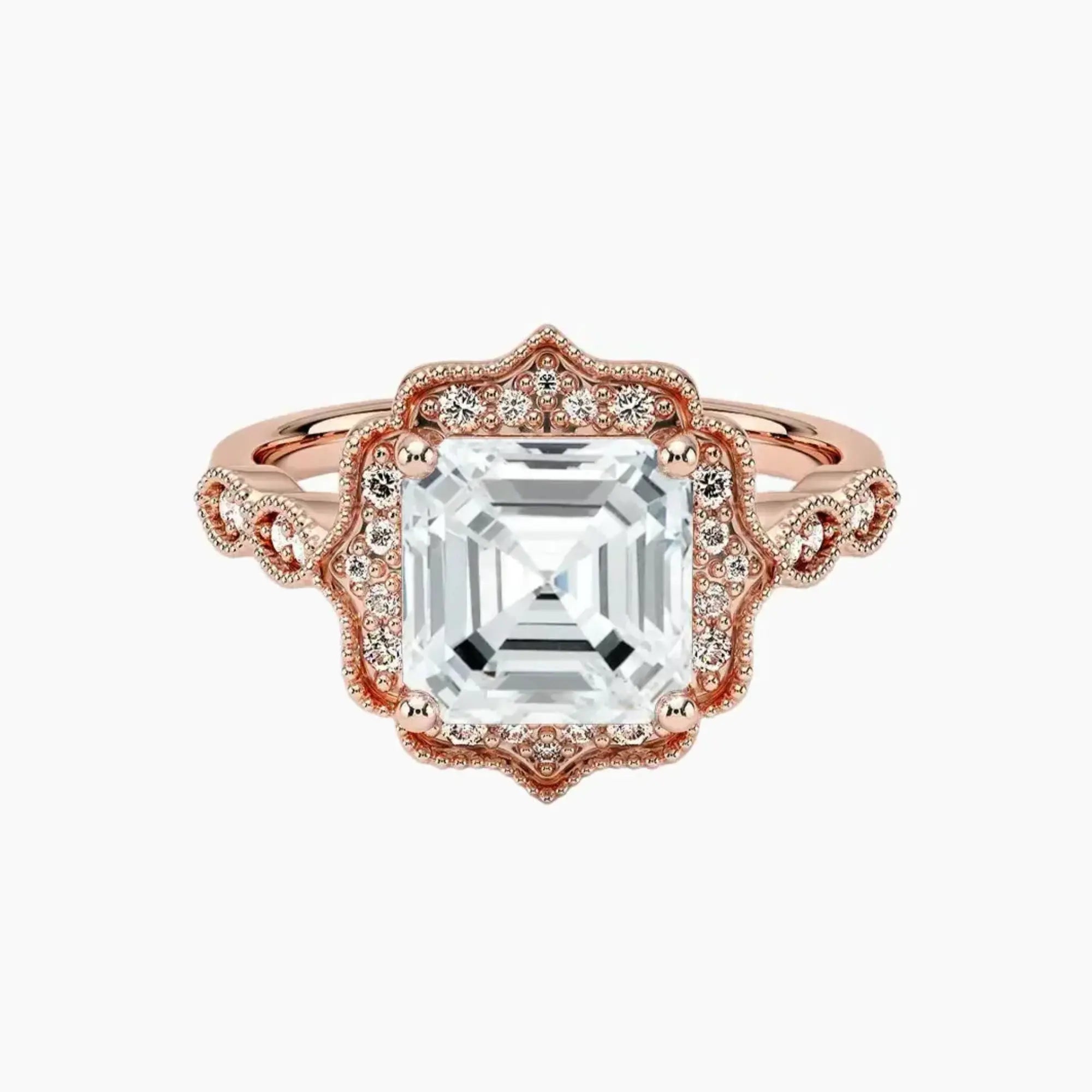 Talitha Asscher 1.5 Carat Lab Grown Diamond Engagement Ring in 14K White Gold