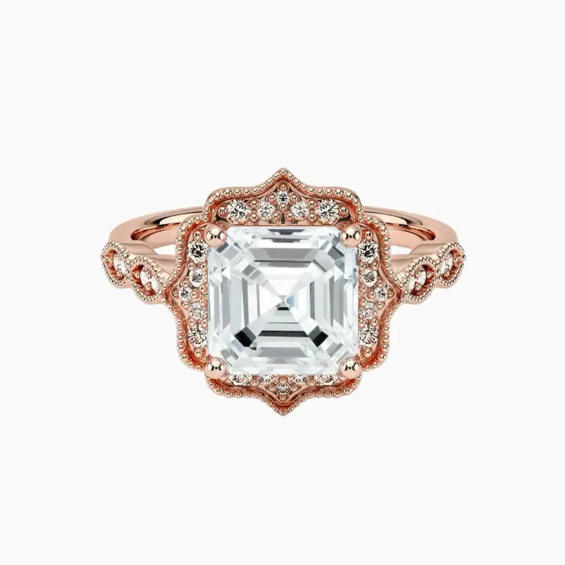 Talitha Asscher 1.5 Carat Lab Grown Diamond Engagement Ring in 14K White Gold