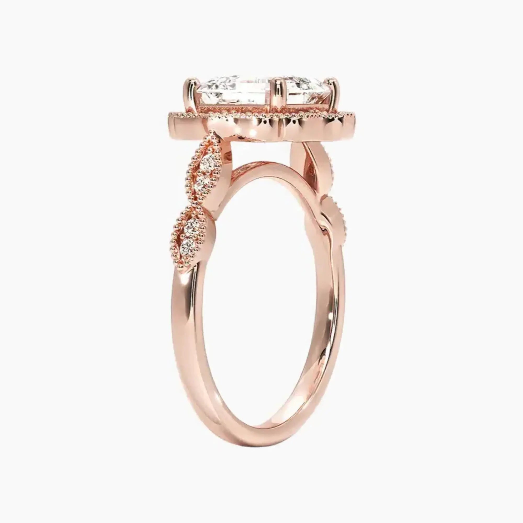 Talitha Asscher 2 Carat Lab Grown Diamond Engagement Ring in 14K Yellow Gold