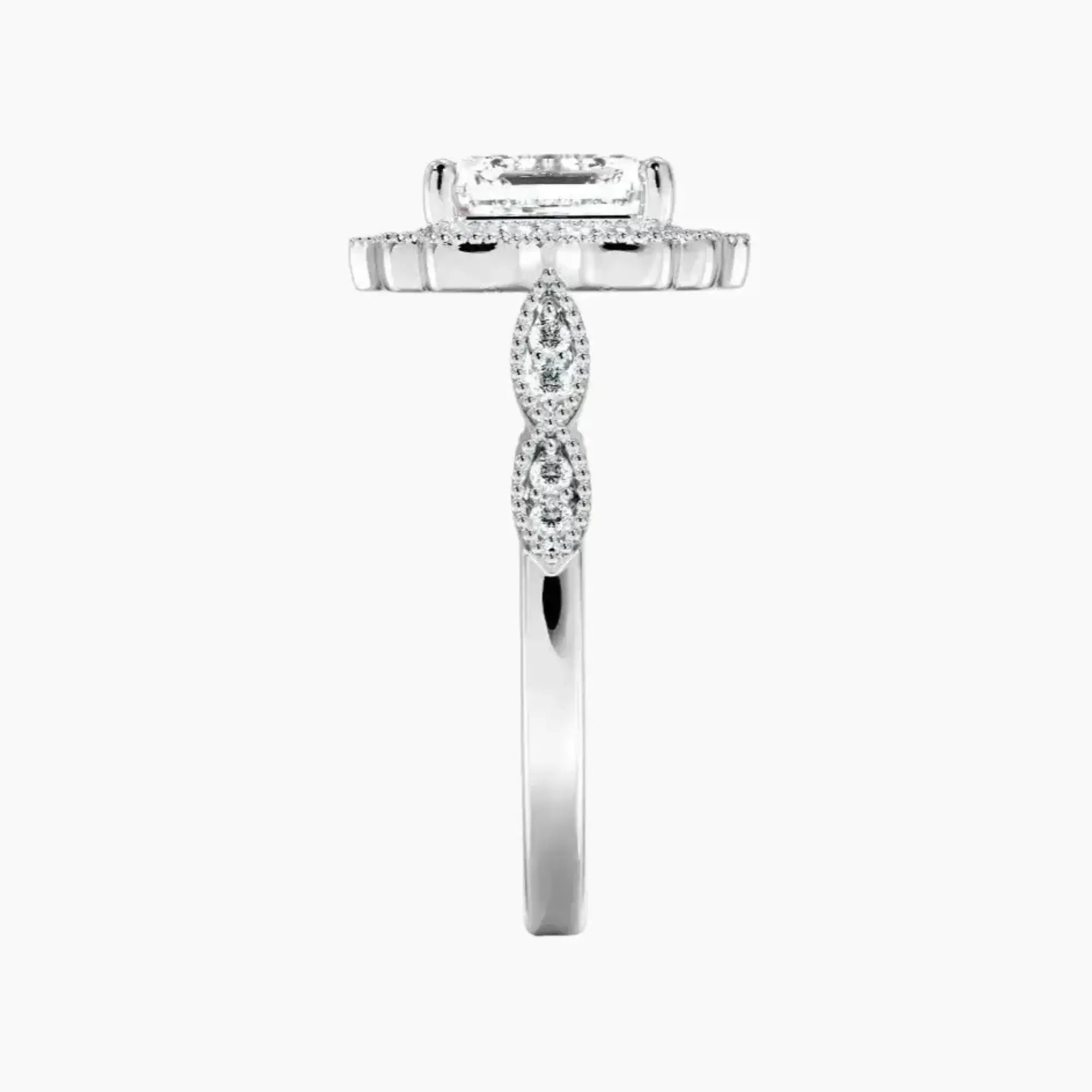 Talitha Asscher 2.5 Carat Lab Grown Diamond Engagement Ring in 14K Yellow Gold