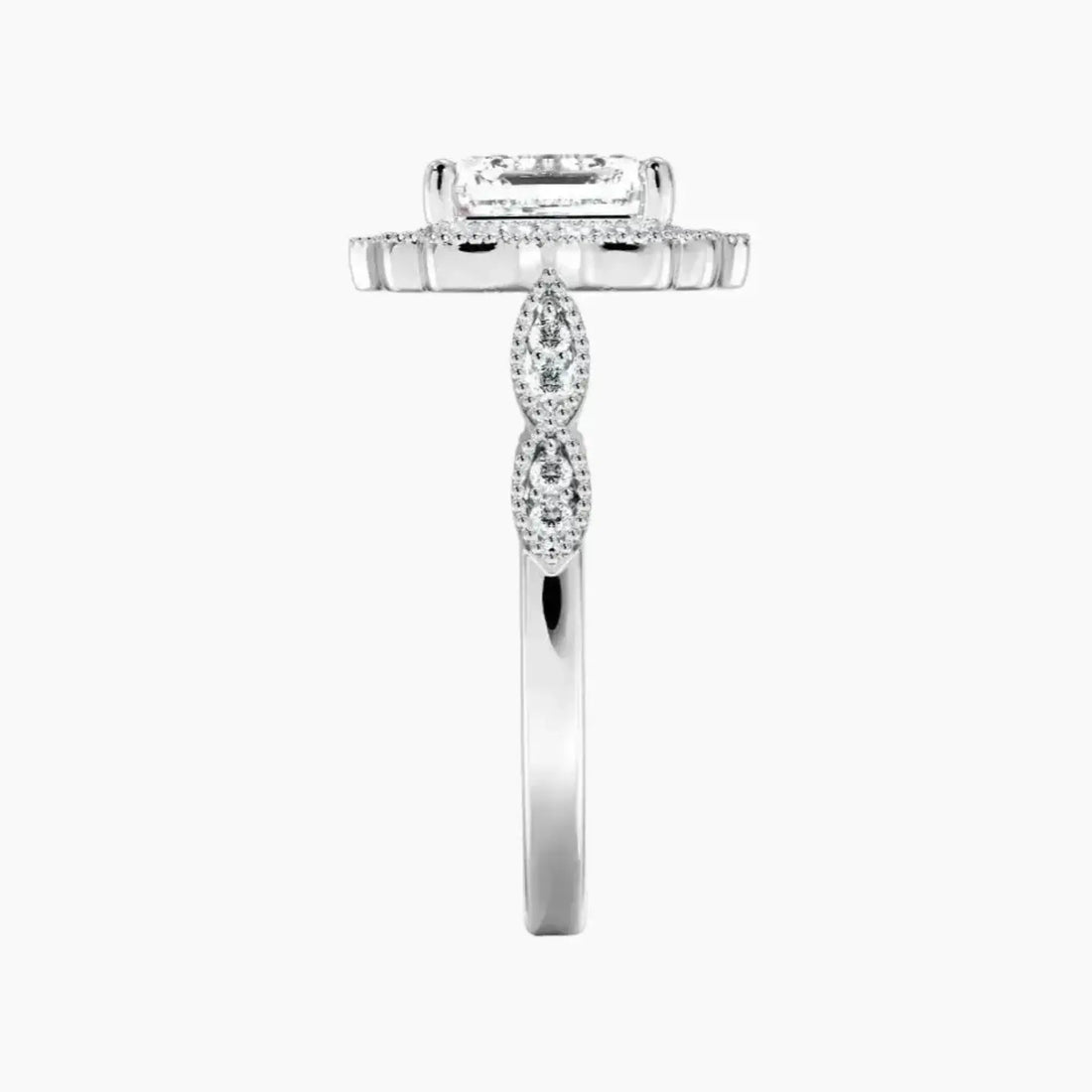 Talitha Asscher 2 Carat Lab Grown Diamond Engagement Ring in 18K Rose Gold