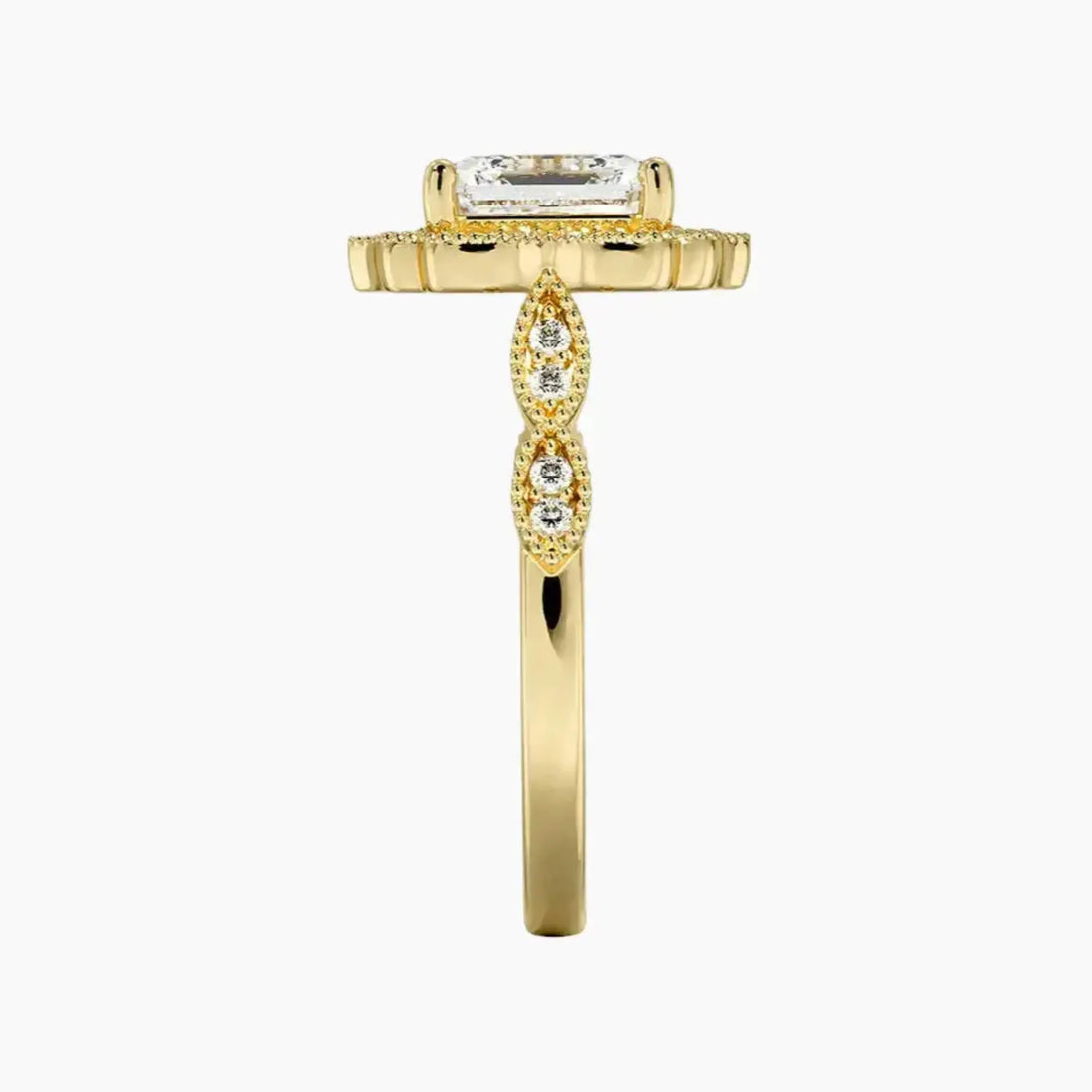 Talitha Asscher 2.5 Carat Lab Grown Diamond Engagement Ring in 14K White Gold