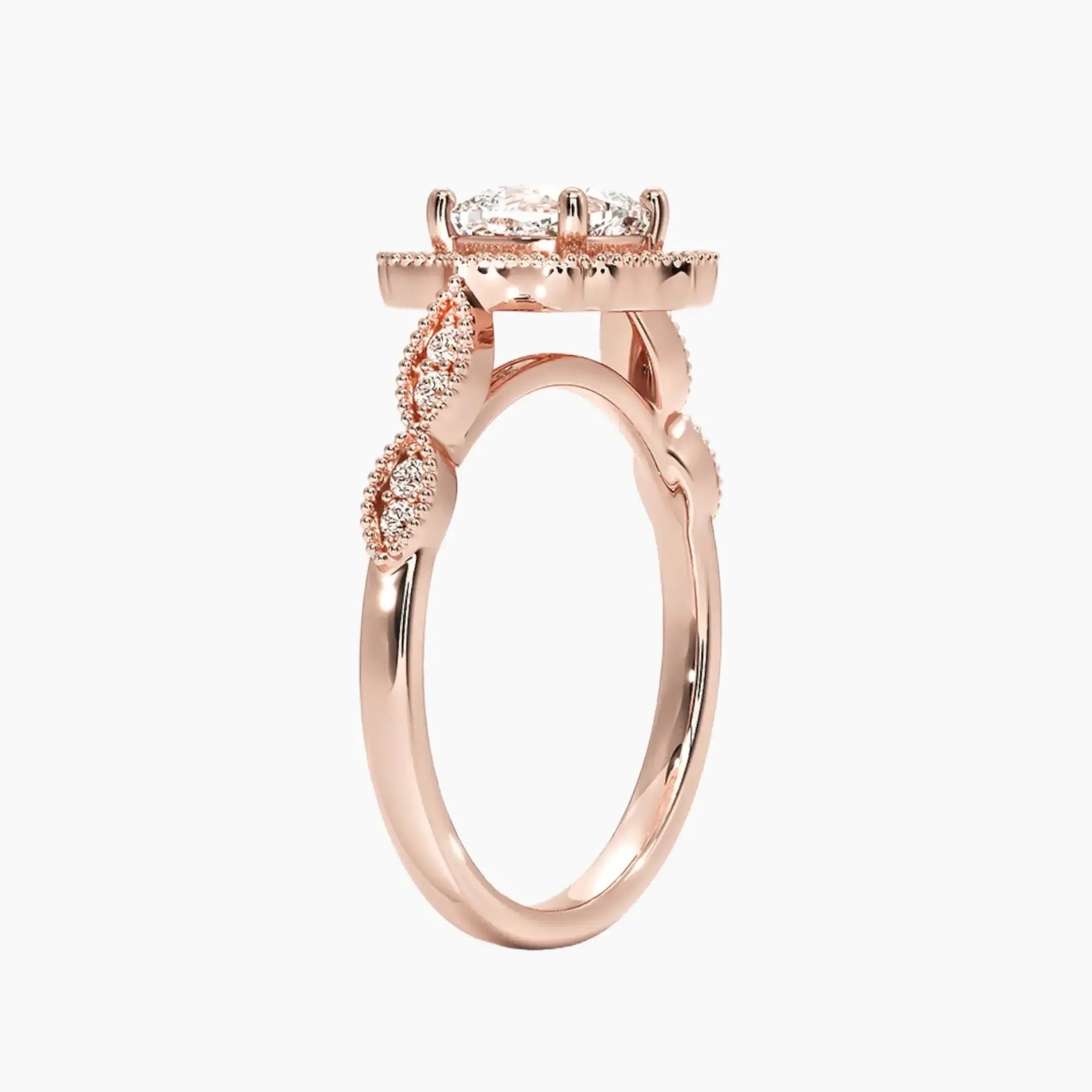 Talitha Cushion 1 Carat Lab Grown Diamond Engagement Ring in 14K White Gold