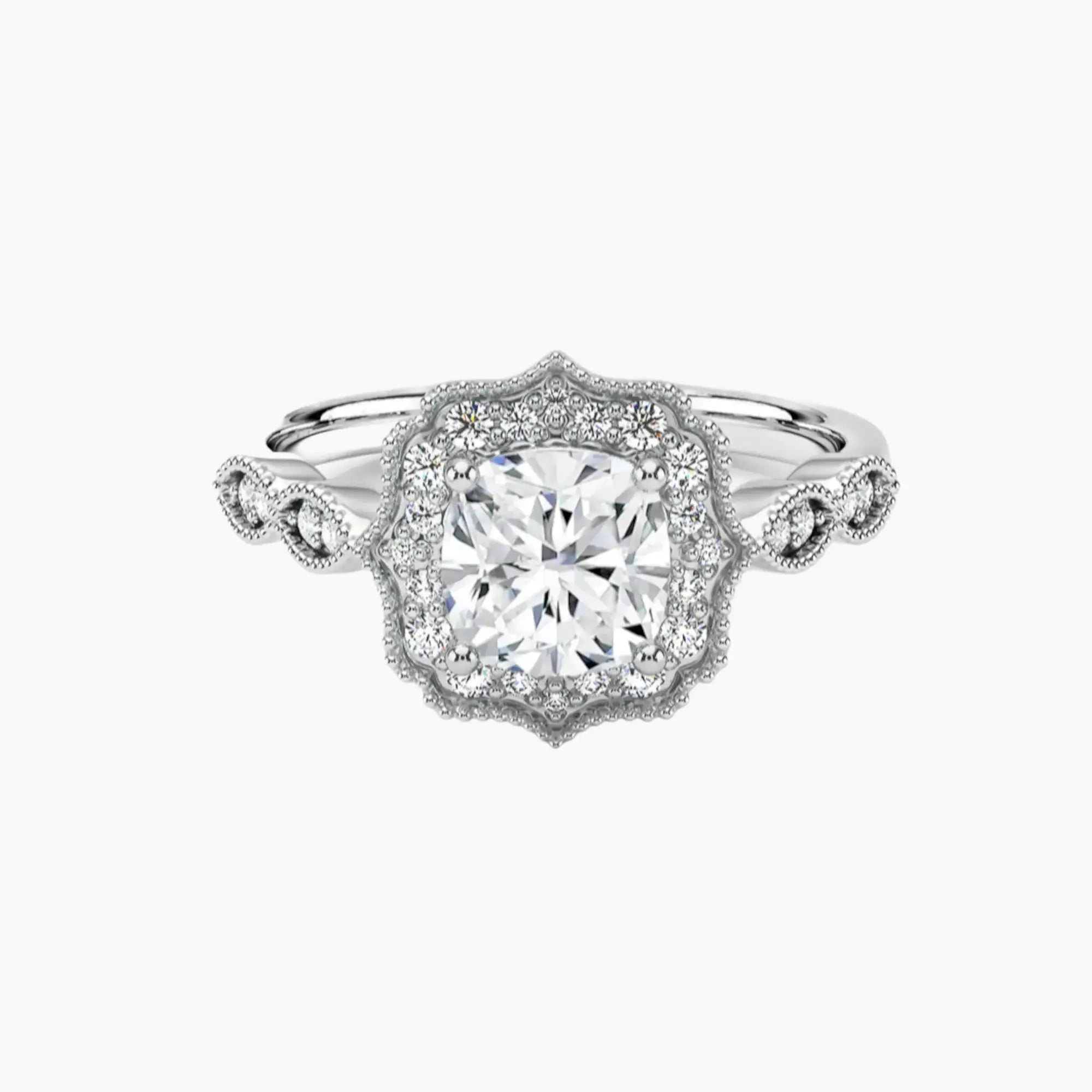 Talitha Cushion 1.5 Carat Lab Grown Diamond Engagement Ring in 18K Rose Gold