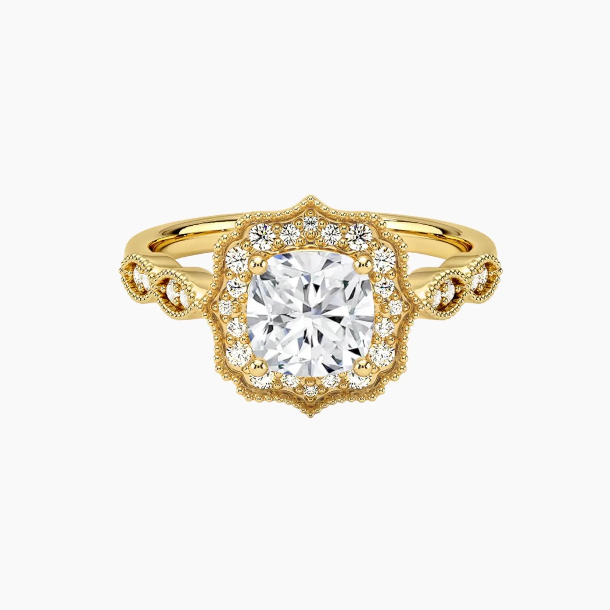 Talitha Cushion 1.5 Carat Lab Grown Diamond Engagement Ring in 18K Rose Gold