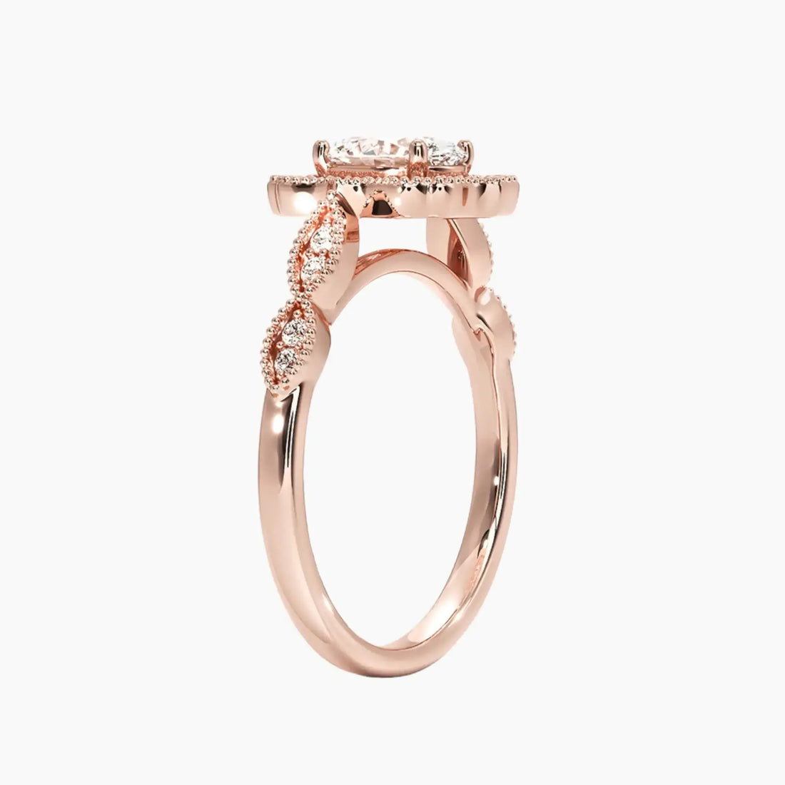 Talitha Oval 3 Carat Lab Grown Diamond Engagement Ring in 14K White Gold