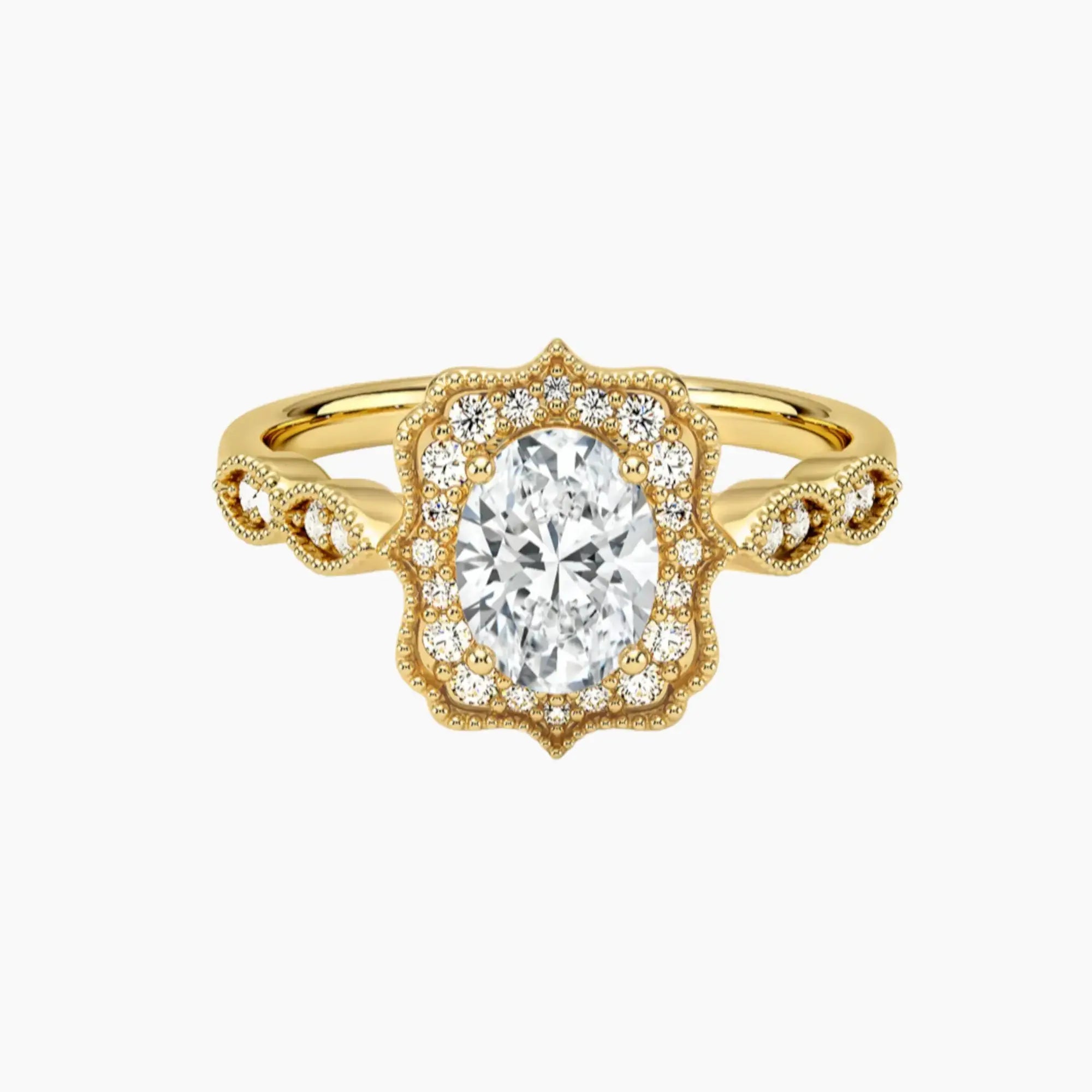Talitha Oval 2.5 Carat Lab Grown Diamond Engagement Ring in 14K Rose Gold